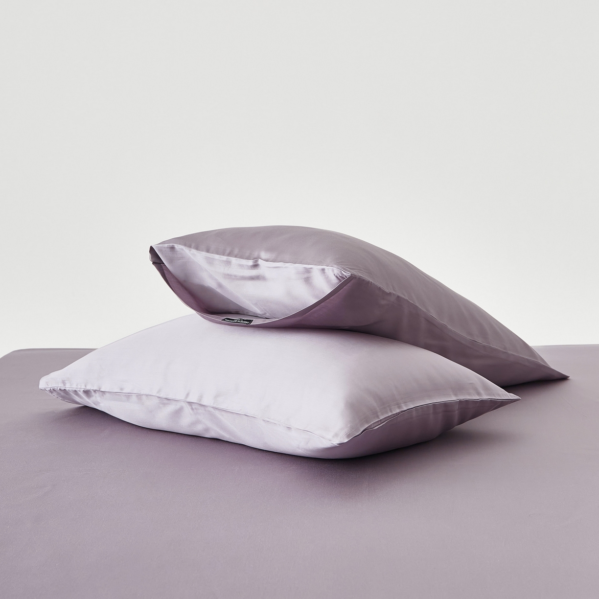 91家纺网 家纺一手货源 找家纺 EH家居 2026春夏新款简约纯色天丝单品枕套（AA版）（床单床笠同款） 富贵紫