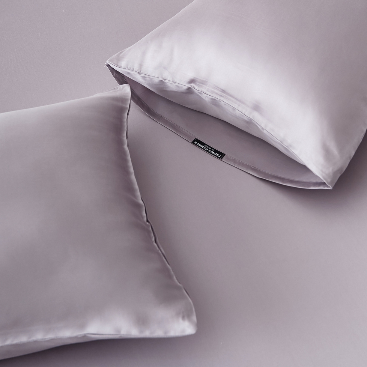 91家纺网 家纺一手货源 找家纺 EH家居 2026春夏新款简约纯色天丝单品枕套（AA版）（床单床笠同款） 富贵紫