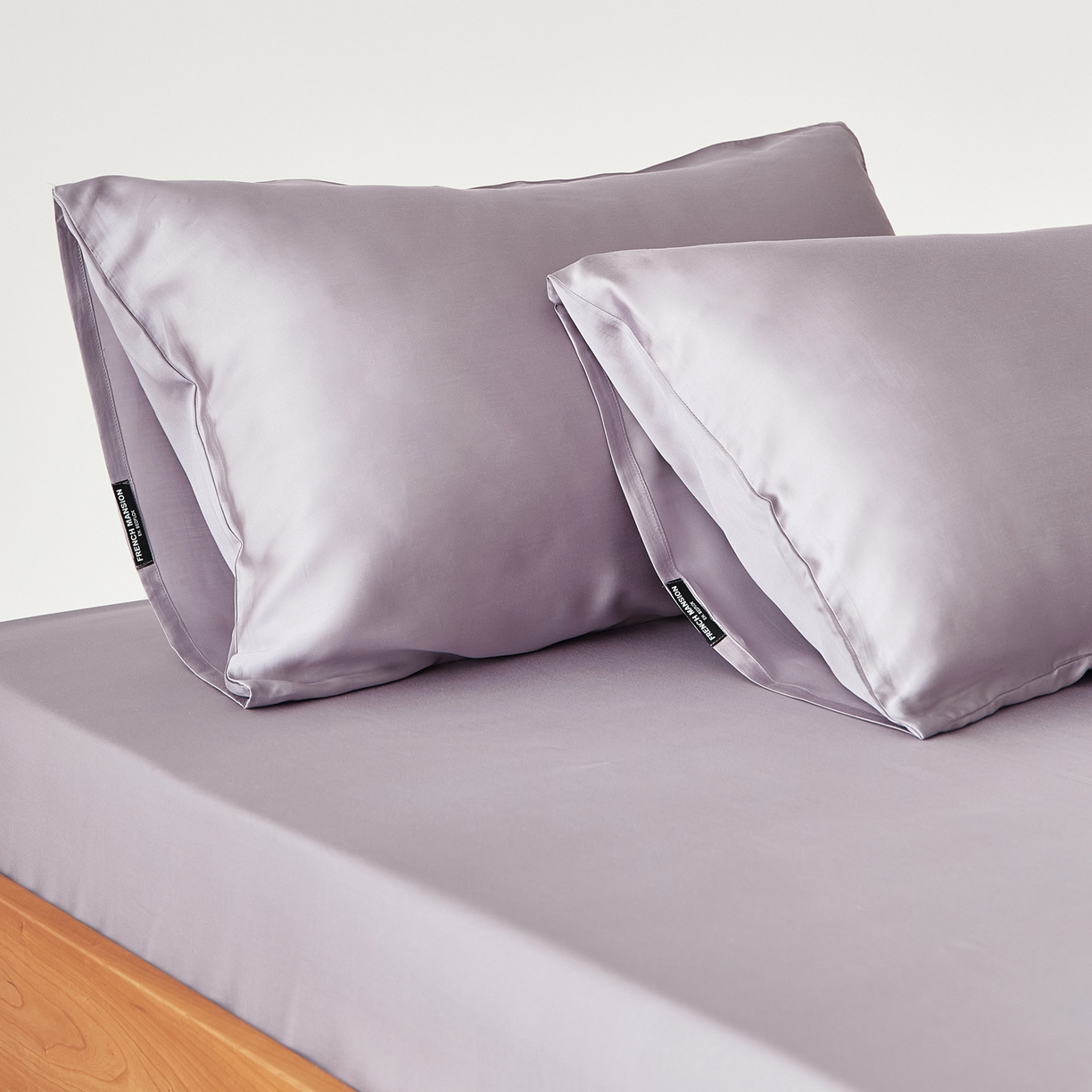 91家纺网 家纺一手货源 找家纺 EH家居 2026春夏新款简约纯色天丝单品枕套（AA版）（床单床笠同款） 富贵紫