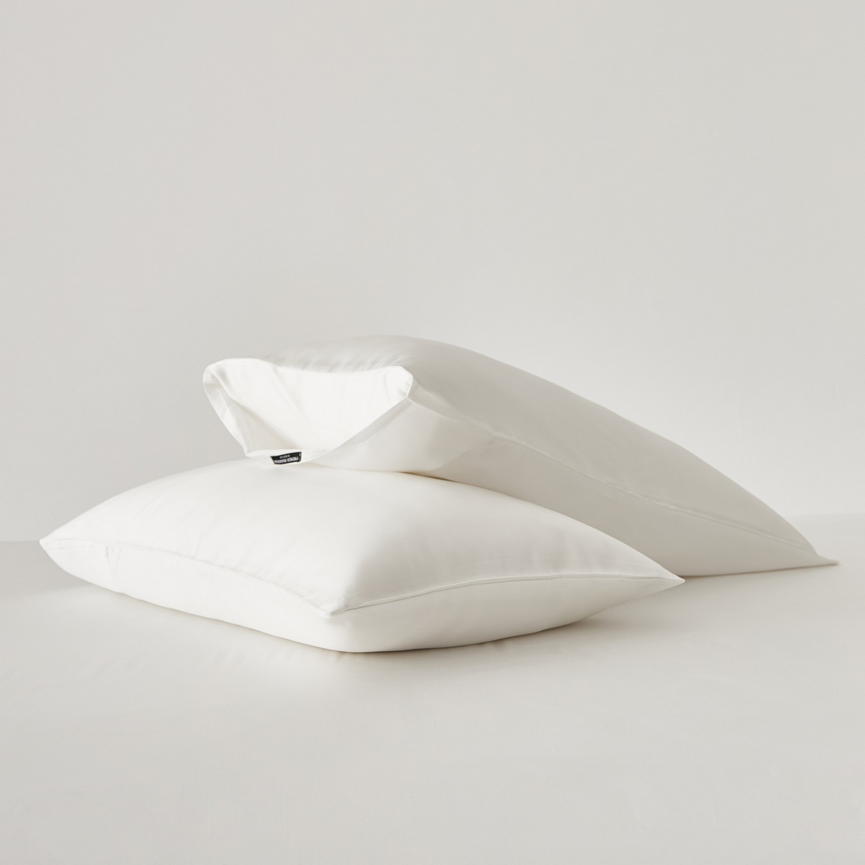 91家纺网 家纺一手货源 找家纺 EH家居 2026春夏新款简约纯色天丝单品枕套（AA版）（床单床笠同款） 贵族白