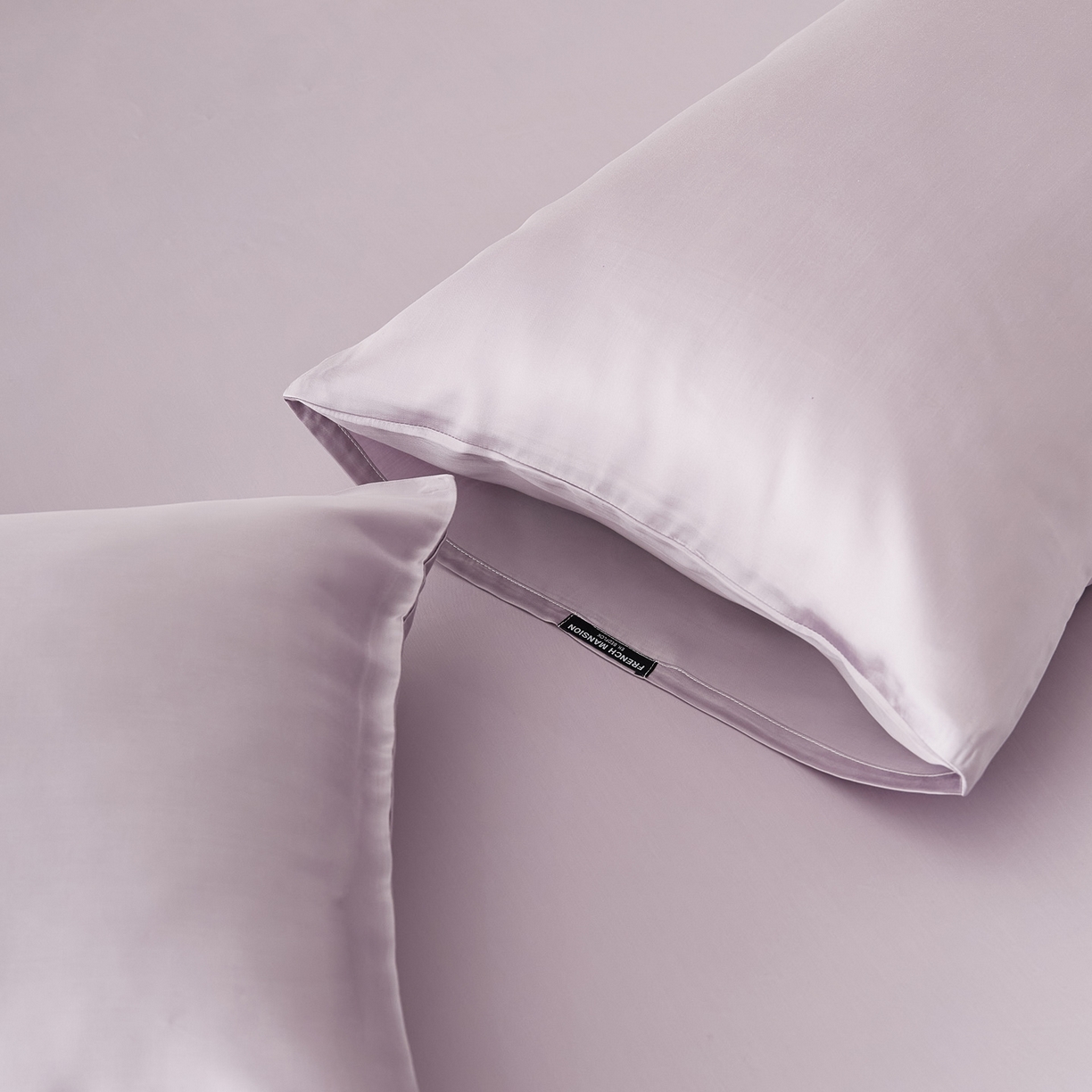 91家纺网 家纺一手货源 找家纺 EH家居 2026春夏新款简约纯色天丝单品枕套（AA版）（床单床笠同款） 柔紫色