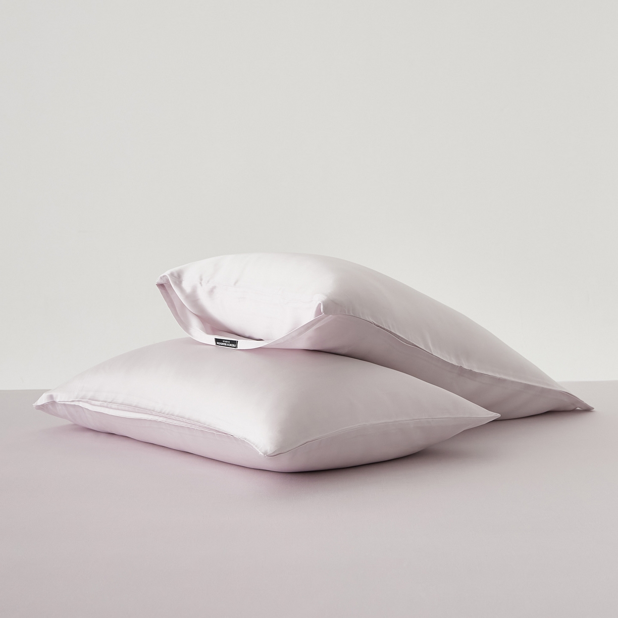 91家纺网 家纺一手货源 找家纺 EH家居 2026春夏新款简约纯色天丝单品枕套（AA版）（床单床笠同款） 月见粉