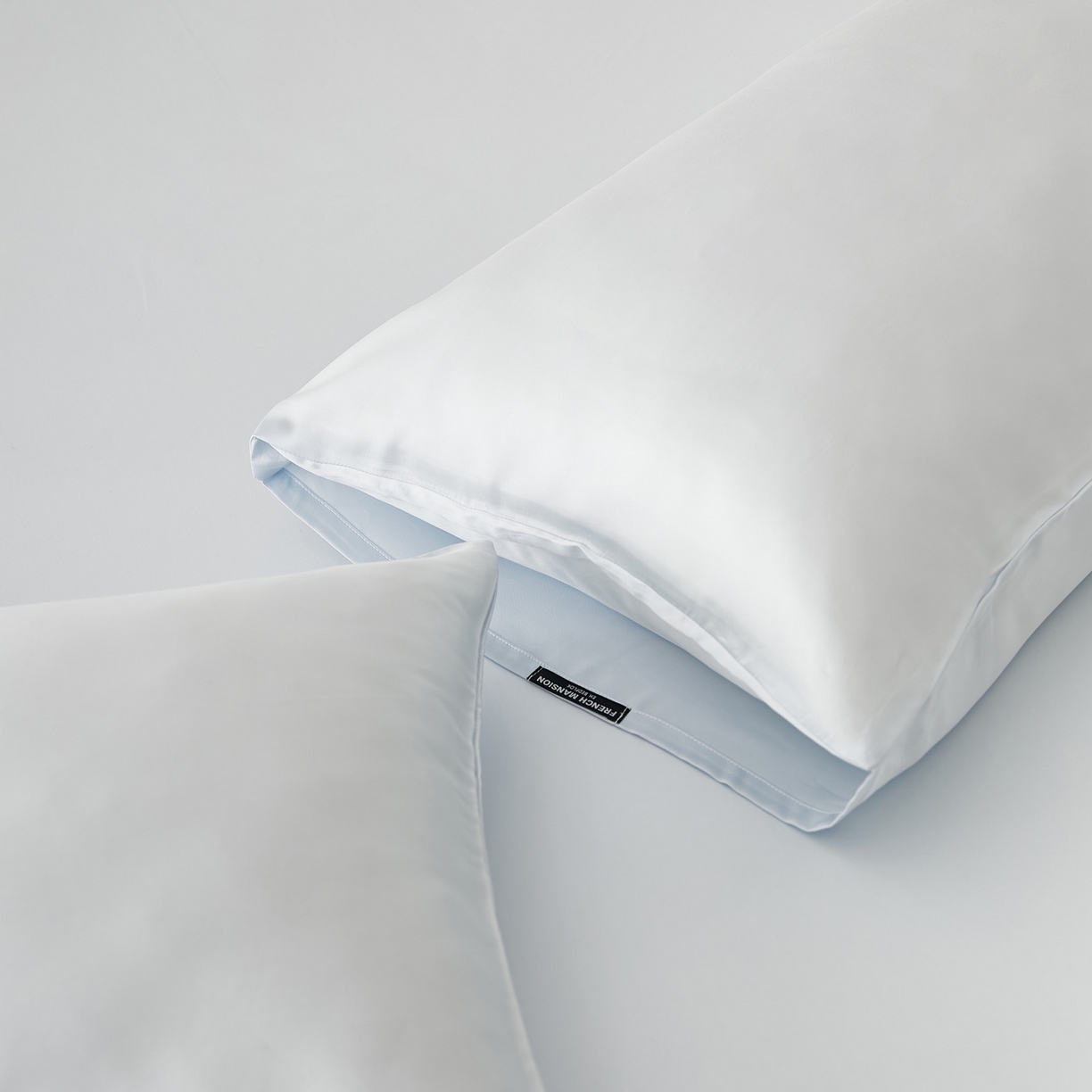 91家纺网 家纺一手货源 找家纺 EH家居 2026春夏新款简约纯色天丝单品枕套（AA版）（床单床笠同款） 云岚色