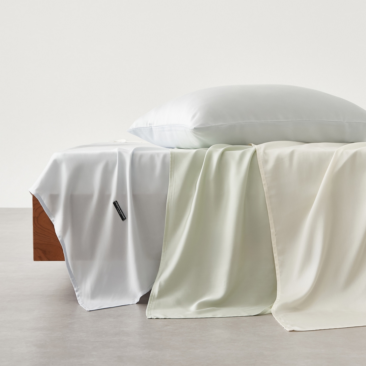 91家纺网 家纺一手货源 找家纺 EH家居 2026春夏新款简约纯色天丝单品床单 all