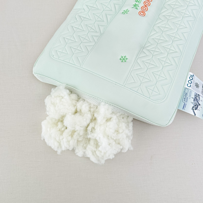 91家纺网 家纺一手货源 找家纺 浩宇家纺 2026新款冰丝凉感枕头枕芯刺绣护颈枕成人家用舒适定型款6308 绿色