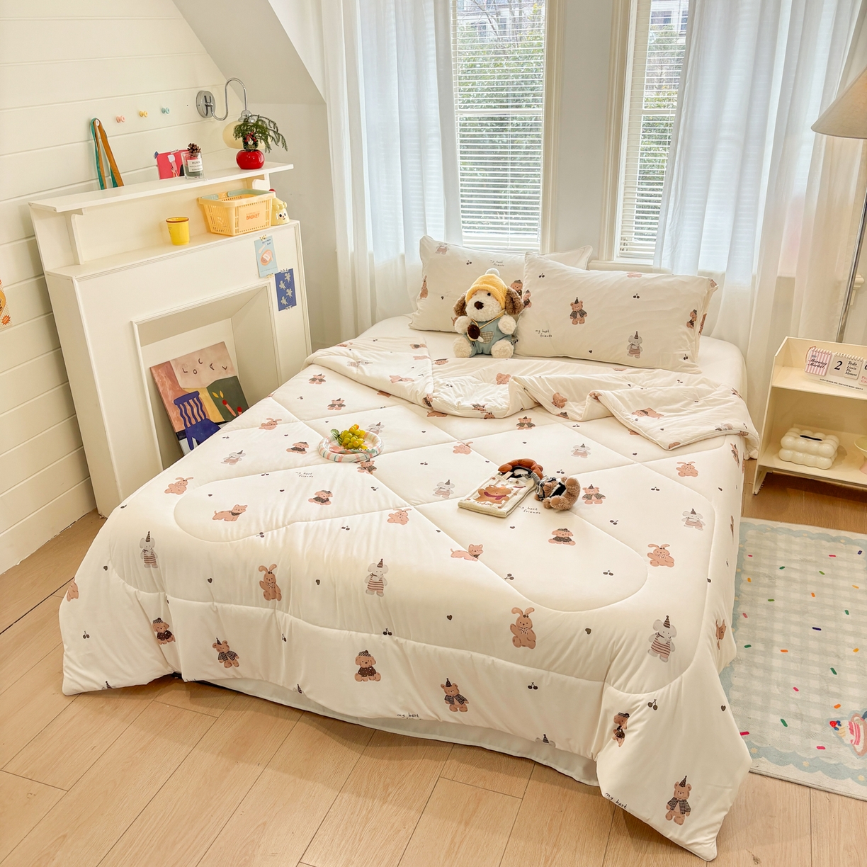 91家纺网 家纺一手货源 找家纺 益多眠 【同款超低价】2026新款锦氨夏凉被凉感丝夏被空调被单人夏被自带凉感冰丝夏被【四周踩棉】 萌宠派对