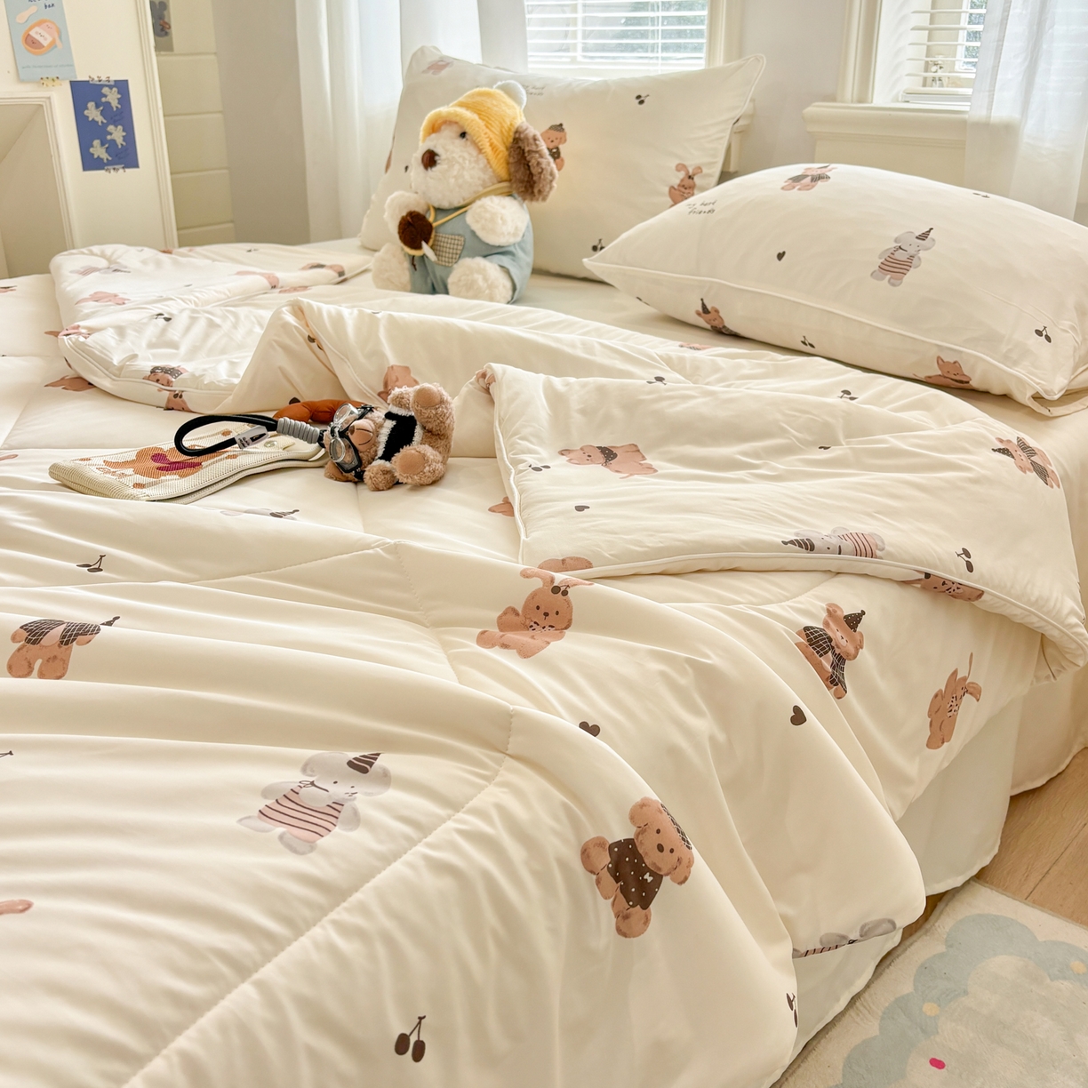 91家纺网 家纺一手货源 找家纺 益多眠 【同款超低价】2026新款锦氨夏凉被凉感丝夏被空调被单人夏被自带凉感冰丝夏被【四周踩棉】 萌宠派对