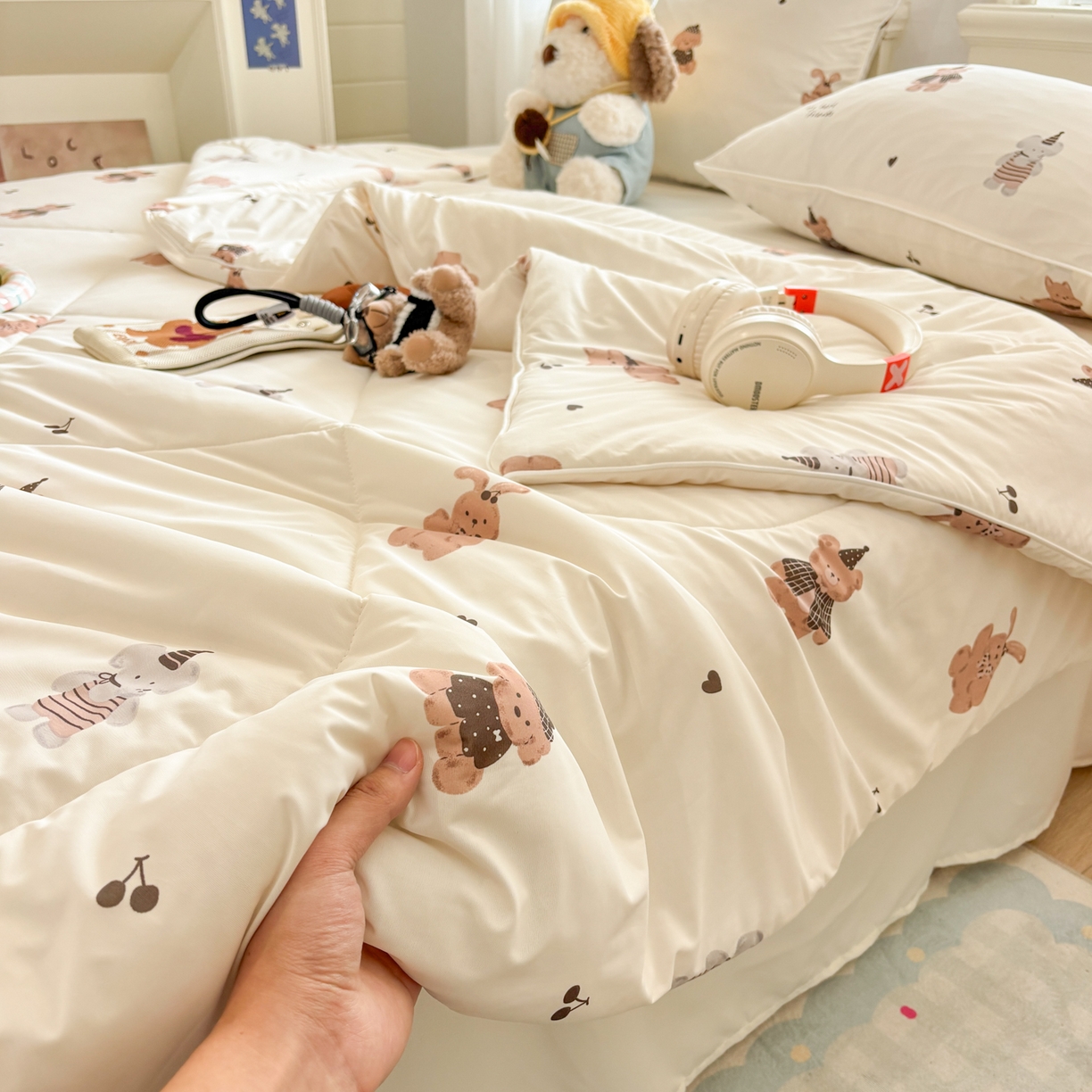 91家纺网 家纺一手货源 找家纺 益多眠 【同款超低价】2026新款锦氨夏凉被凉感丝夏被空调被单人夏被自带凉感冰丝夏被【四周踩棉】 萌宠派对