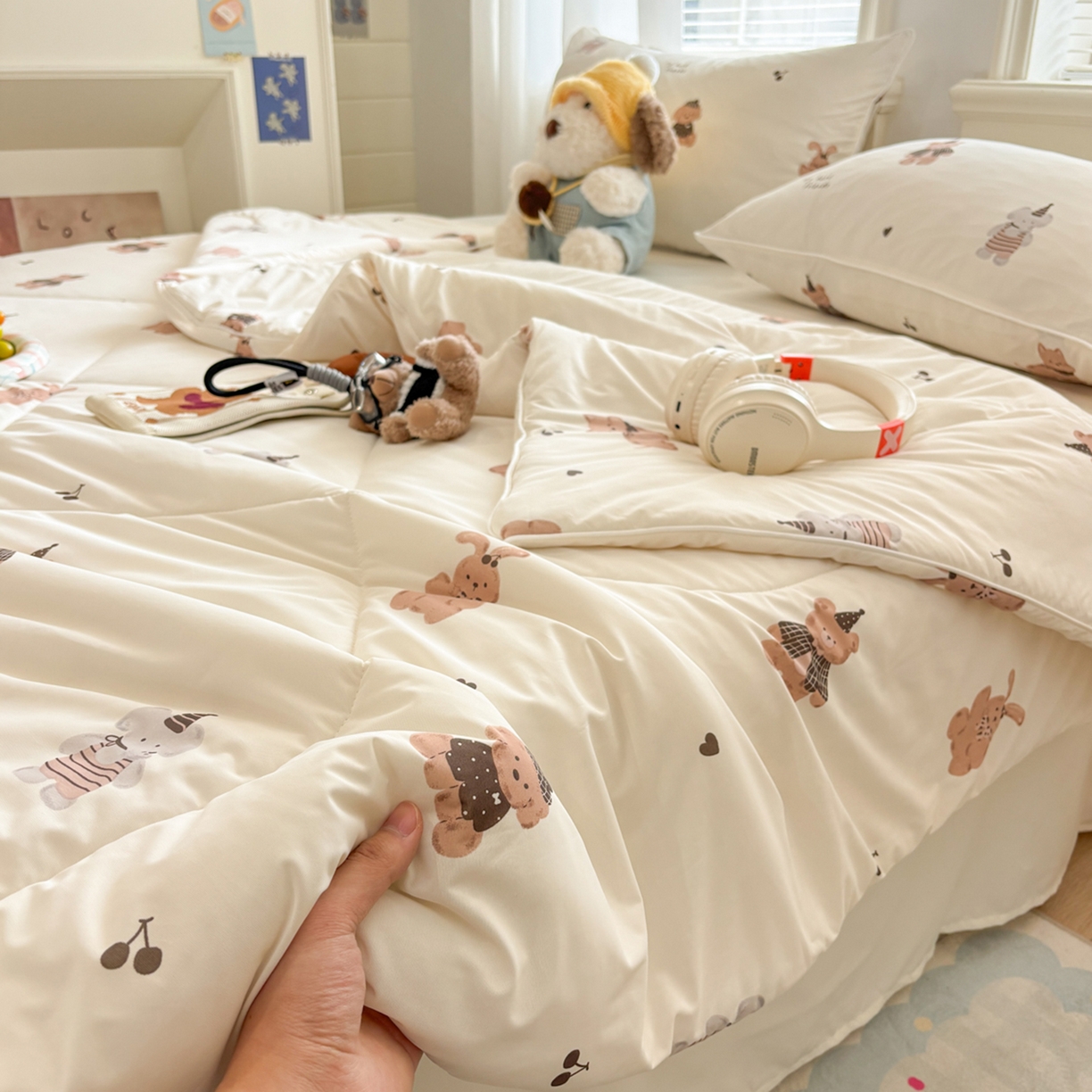 91家纺网 家纺一手货源 找家纺 益多眠 【同款超低价】2026新款锦氨夏凉被凉感丝夏被空调被单人夏被自带凉感冰丝夏被【四周踩棉】 萌宠派对