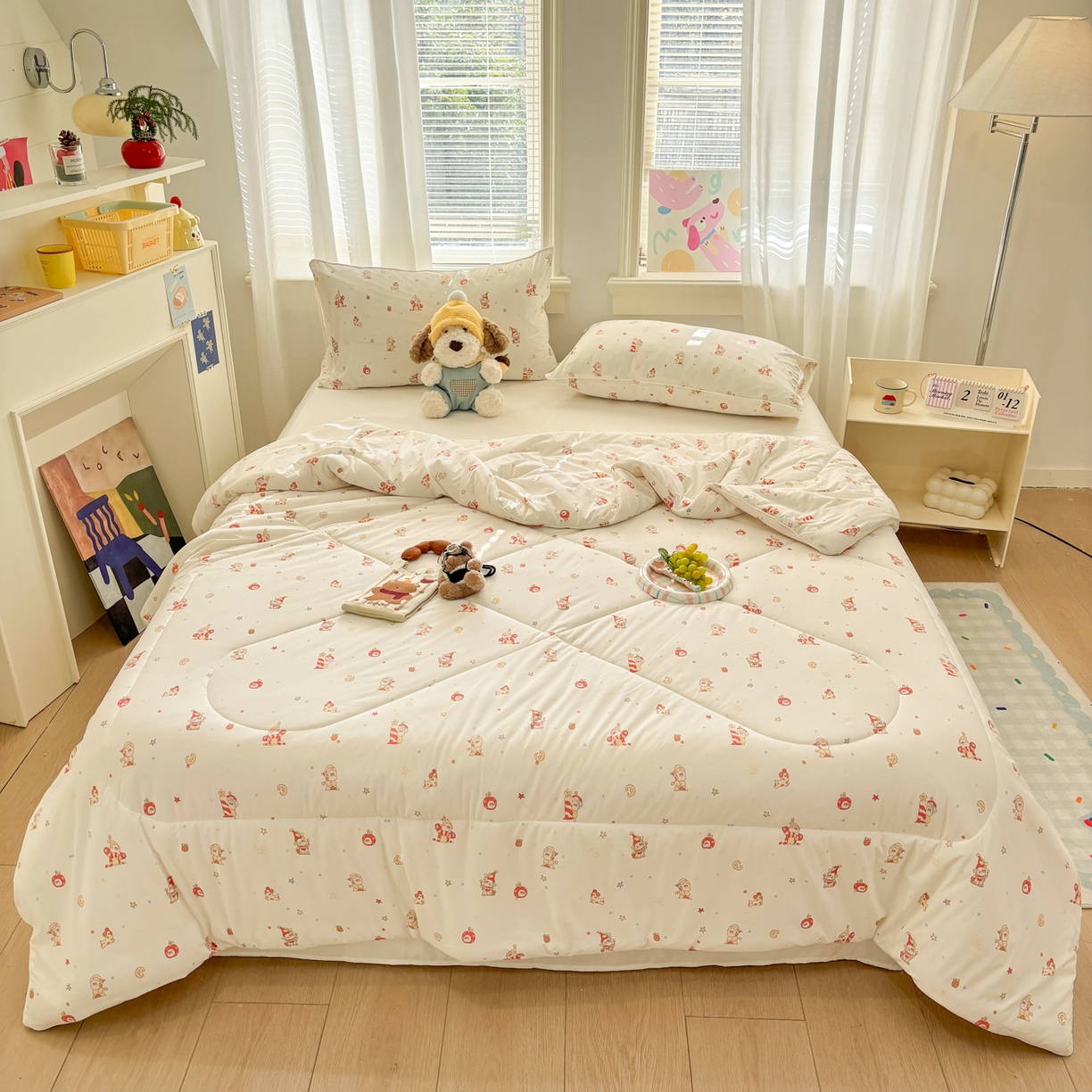 91家纺网 家纺一手货源 找家纺 益多眠 【同款超低价】2026新款锦氨夏凉被凉感丝夏被空调被单人夏被自带凉感冰丝夏被【四周踩棉】 星星人