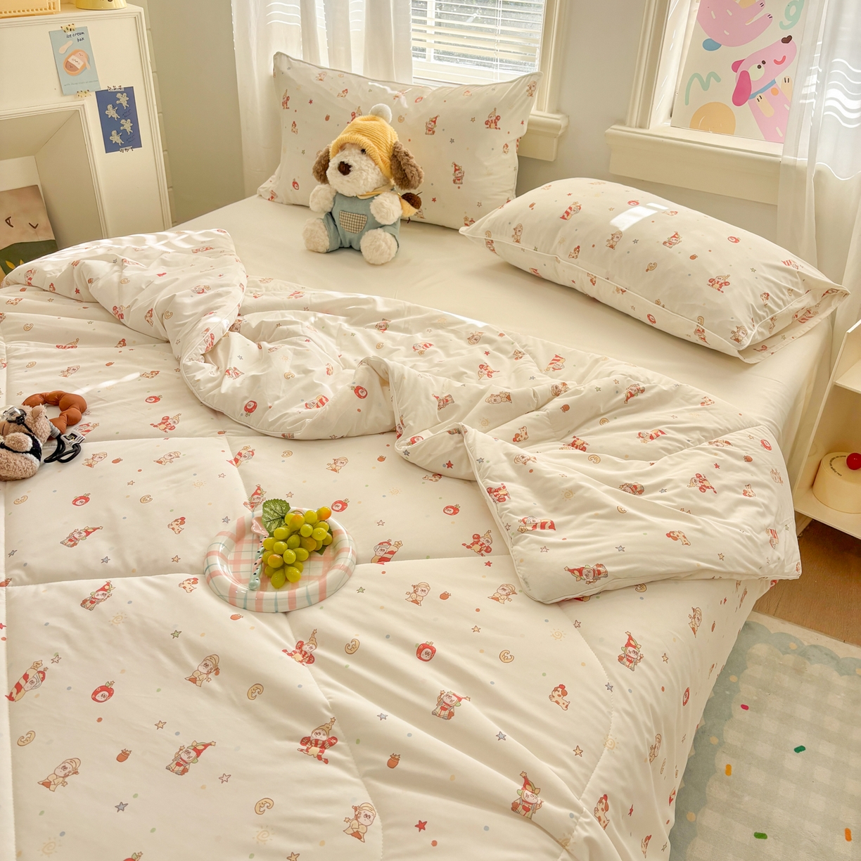 91家纺网 家纺一手货源 找家纺 益多眠 【同款超低价】2026新款锦氨夏凉被凉感丝夏被空调被单人夏被自带凉感冰丝夏被【四周踩棉】 星星人