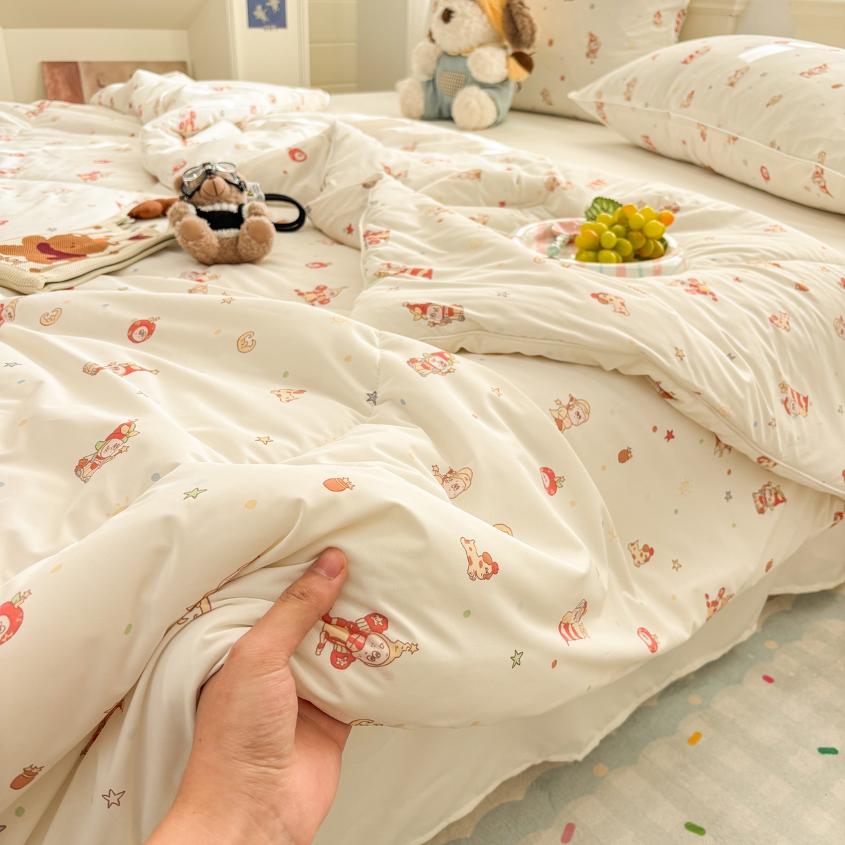 91家纺网 家纺一手货源 找家纺 益多眠 【同款超低价】2026新款锦氨夏凉被凉感丝夏被空调被单人夏被自带凉感冰丝夏被【四周踩棉】 星星人