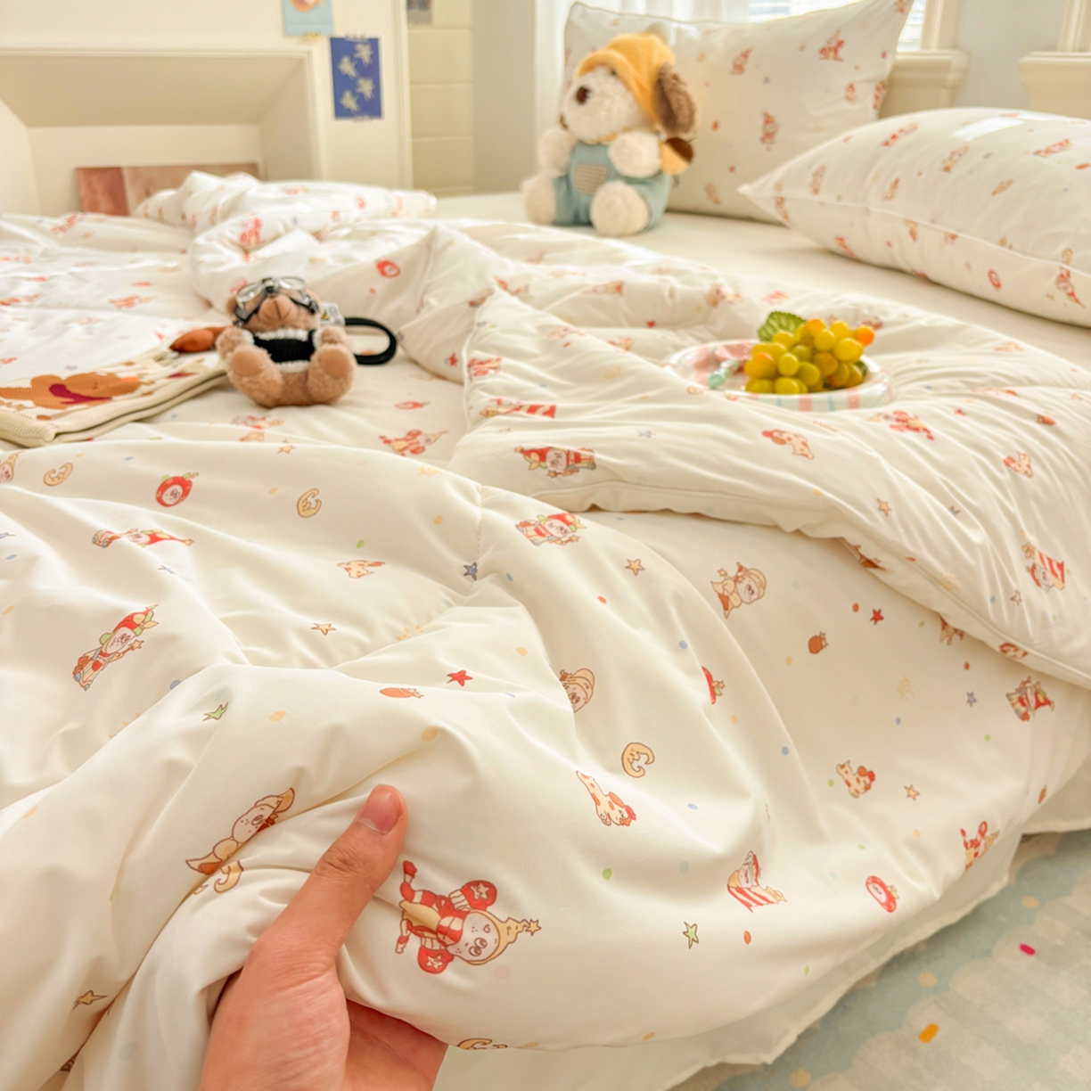 91家纺网 家纺一手货源 找家纺 益多眠 【同款超低价】2026新款锦氨夏凉被凉感丝夏被空调被单人夏被自带凉感冰丝夏被【四周踩棉】 星星人