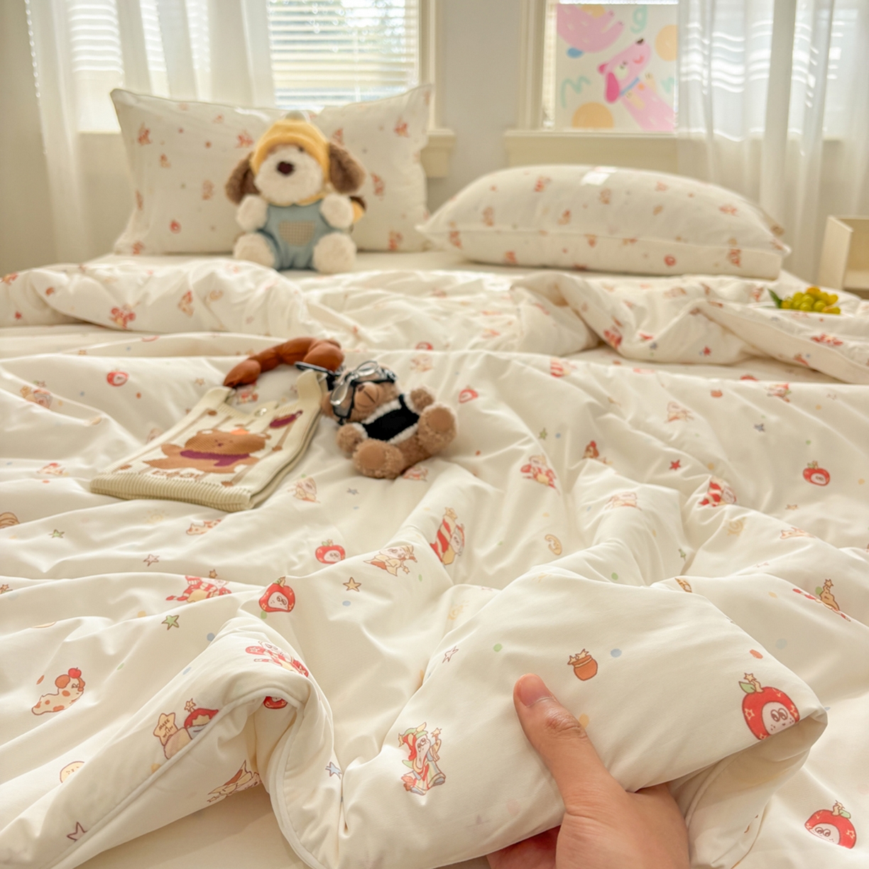 91家纺网 家纺一手货源 找家纺 益多眠 【同款超低价】2026新款锦氨夏凉被凉感丝夏被空调被单人夏被自带凉感冰丝夏被【四周踩棉】 星星人