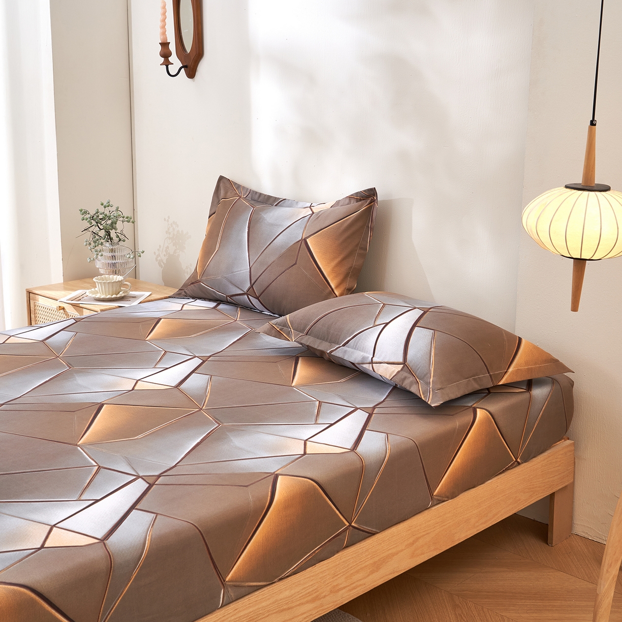 91家纺网 家纺一手货源 找家纺 馨乐家纺 2026新款亲肤舒适印花单床笠 贝诺