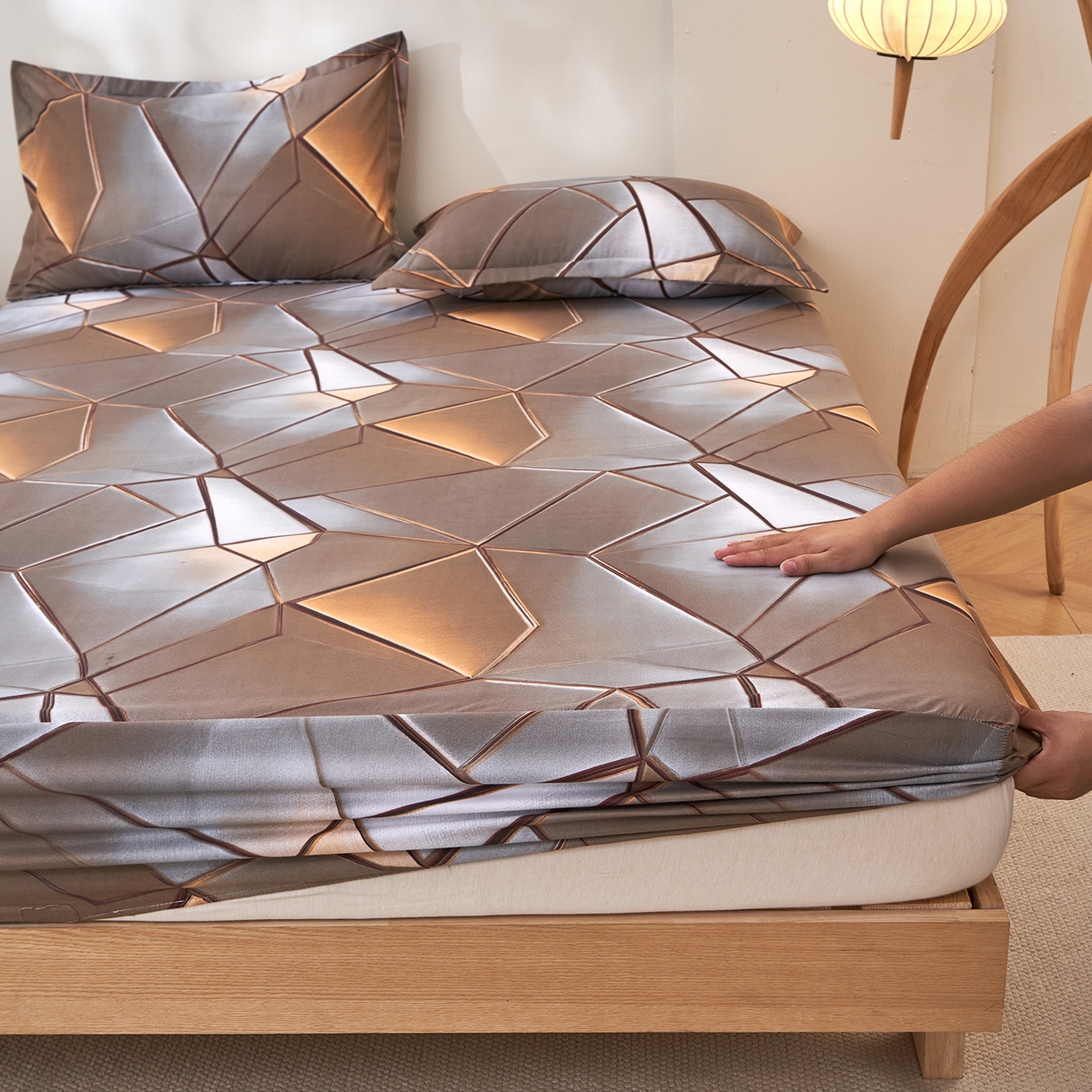 91家纺网 家纺一手货源 找家纺 馨乐家纺 2026新款亲肤舒适印花单床笠 贝诺