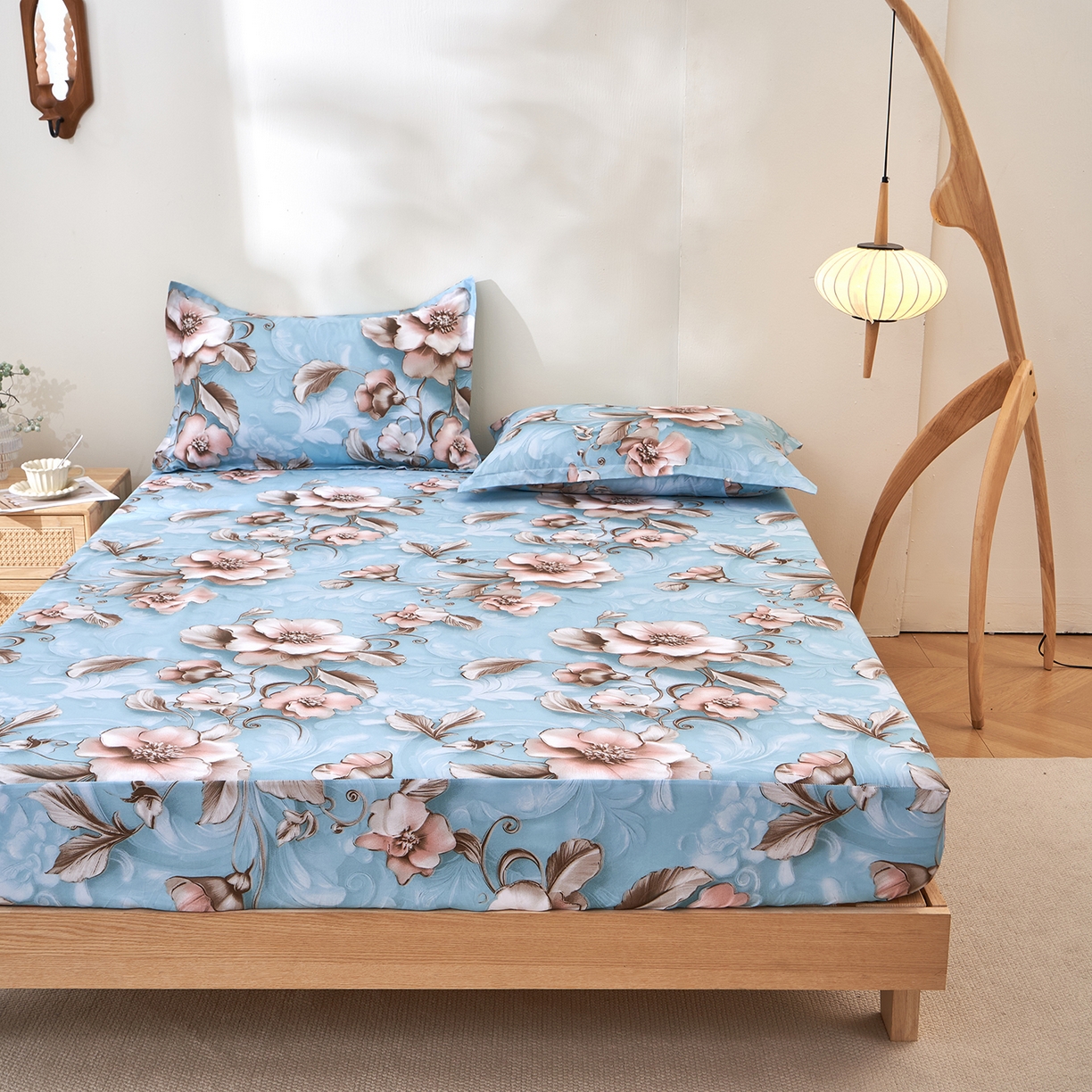 91家纺网 家纺一手货源 找家纺 馨乐家纺 2026新款亲肤舒适印花单床笠 安妮