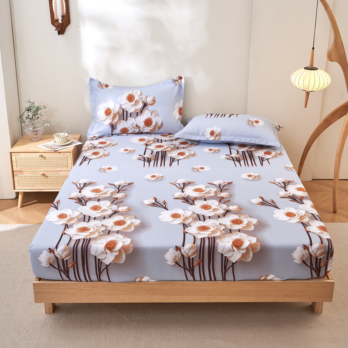 馨乐家纺 2026新款亲肤舒适印花单床笠 锦绣花香