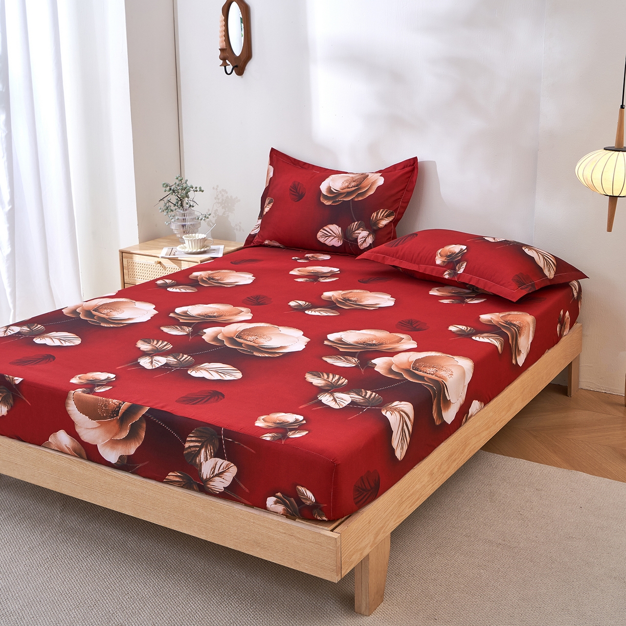 91家纺网 家纺一手货源 找家纺 馨乐家纺 2026新款亲肤舒适印花单床笠 花雅图