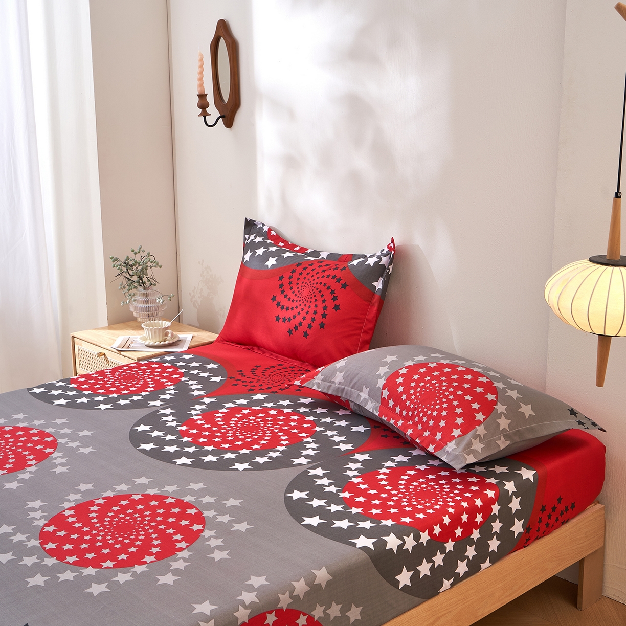 91家纺网 家纺一手货源 找家纺 馨乐家纺 2026新款亲肤舒适印花单床笠 抒情