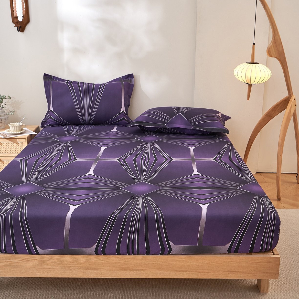 91家纺网 家纺一手货源 找家纺 馨乐家纺 2026新款亲肤舒适印花单床笠 芷妍