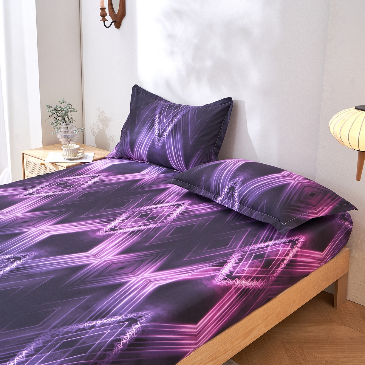 91家纺网 家纺一手货源 找家纺 馨乐家纺 2026新款亲肤舒适印花单床笠 洛莉