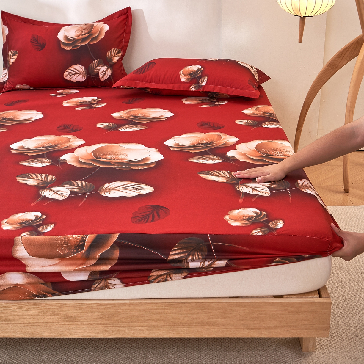 91家纺网 家纺一手货源 找家纺 馨乐家纺 2026新款亲肤舒适印花单床笠 花雅图