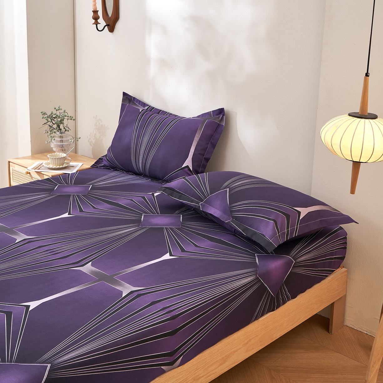 91家纺网 家纺一手货源 找家纺 馨乐家纺 2026新款亲肤舒适印花单床笠 芷妍