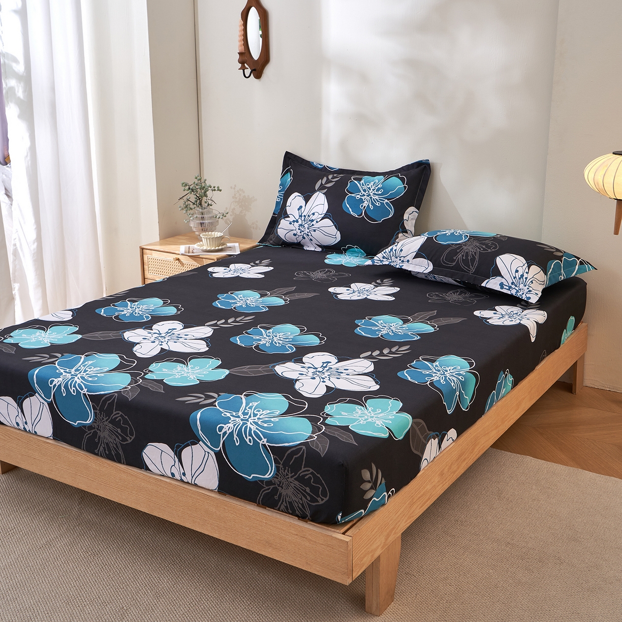 91家纺网 家纺一手货源 找家纺 馨乐家纺 2026新款亲肤舒适印花单床笠 芳华