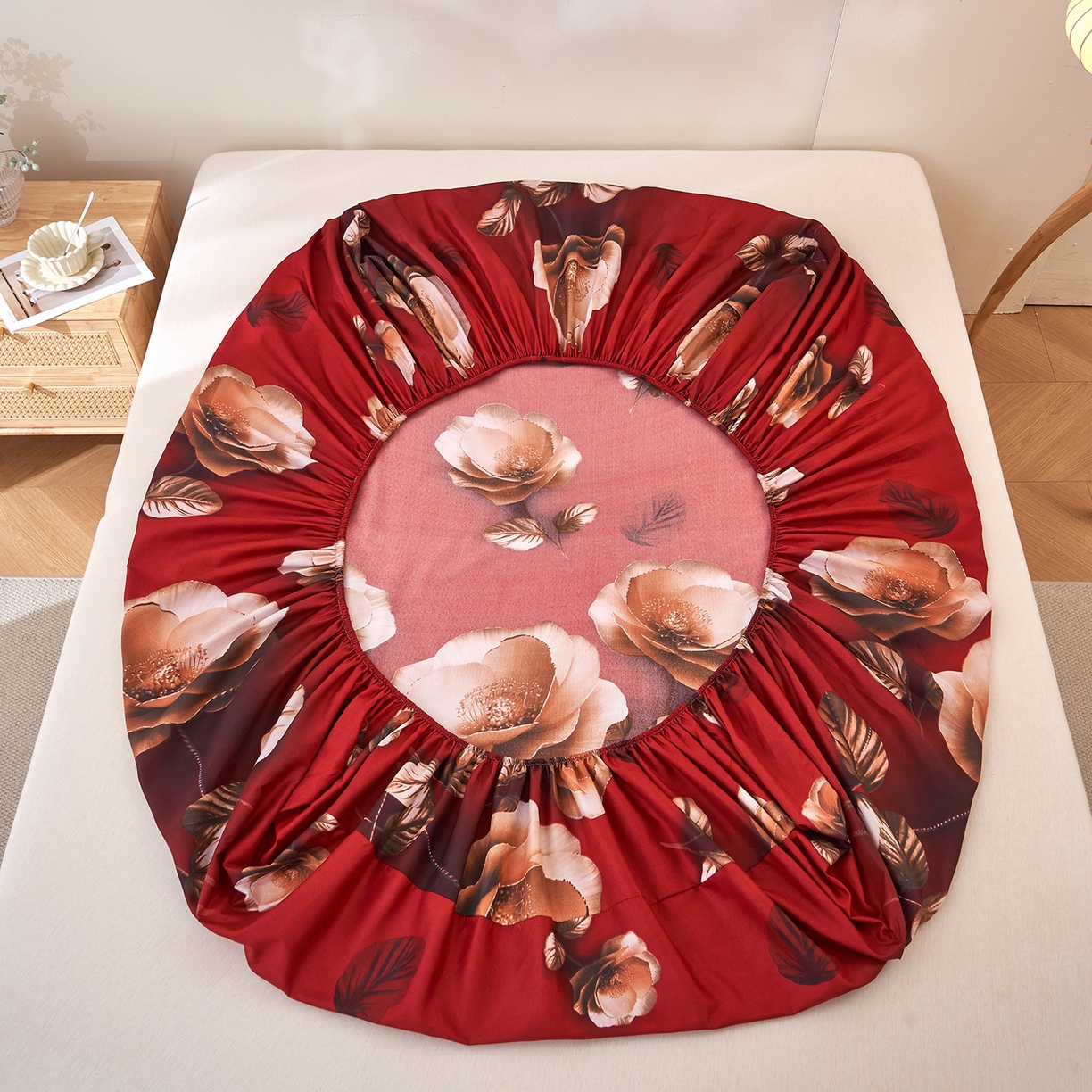 91家纺网 家纺一手货源 找家纺 馨乐家纺 2026新款亲肤舒适印花单床笠 花雅图