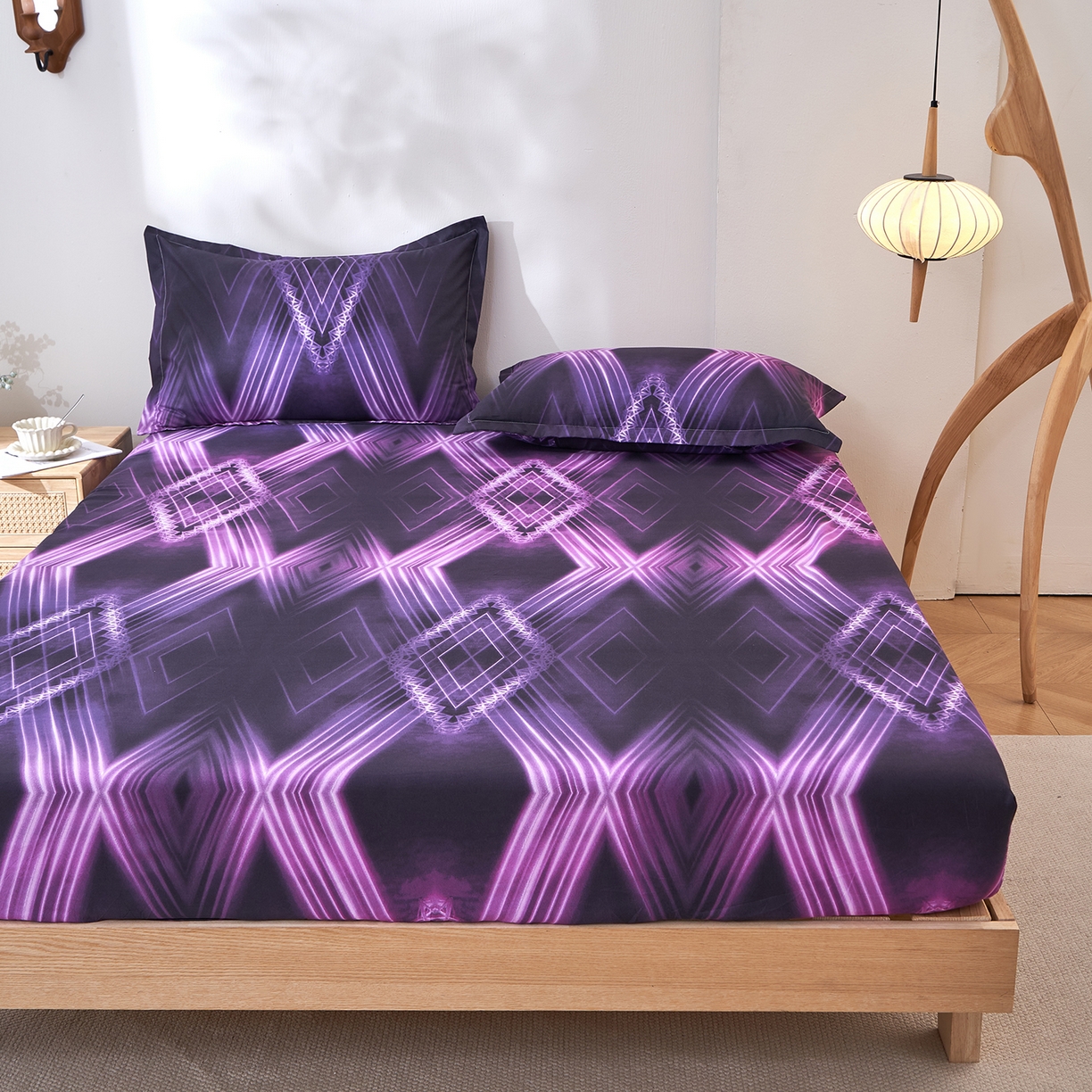 91家纺网 家纺一手货源 找家纺 馨乐家纺 2026新款亲肤舒适印花单床笠 洛莉