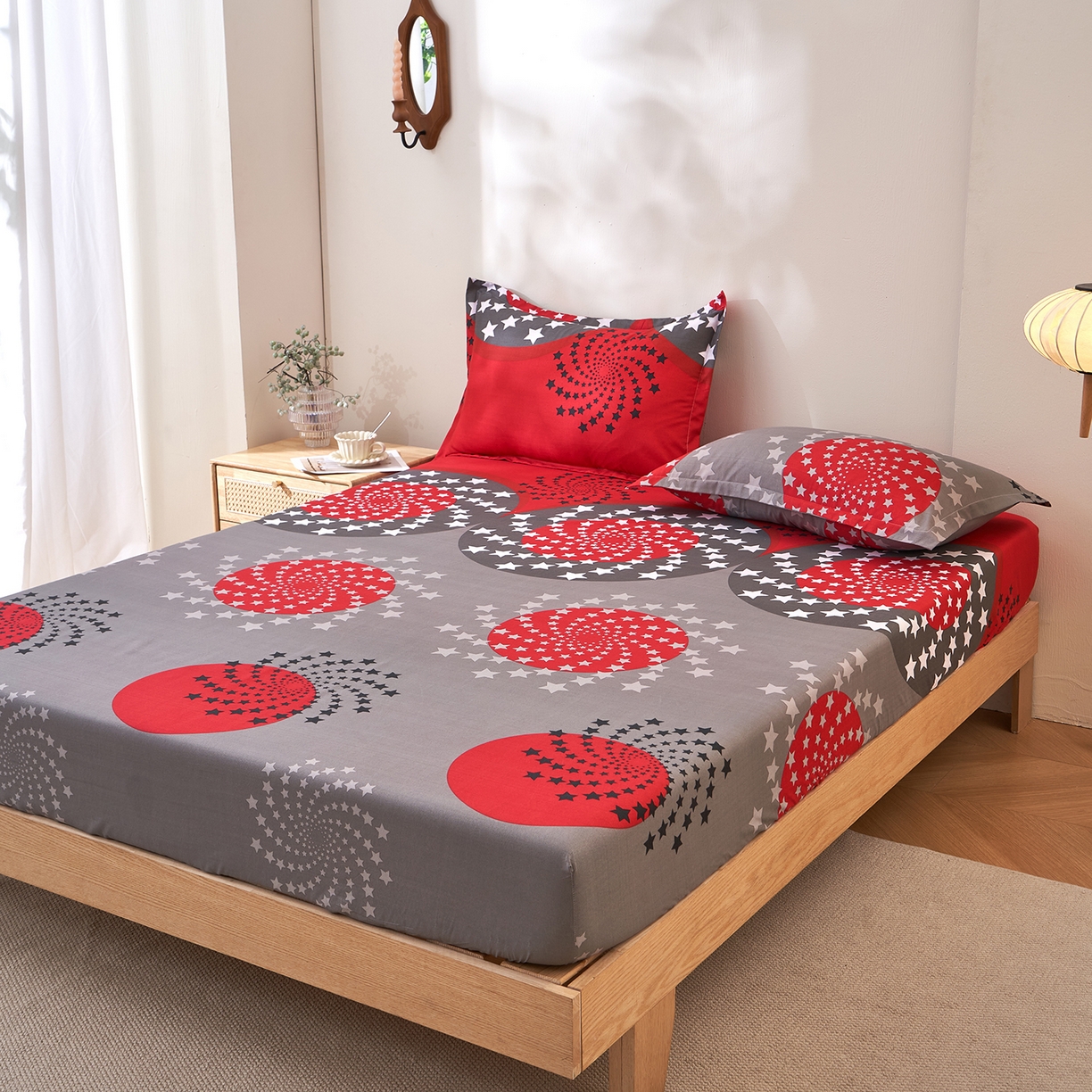 91家纺网 家纺一手货源 找家纺 馨乐家纺 2026新款亲肤舒适印花单床笠 抒情