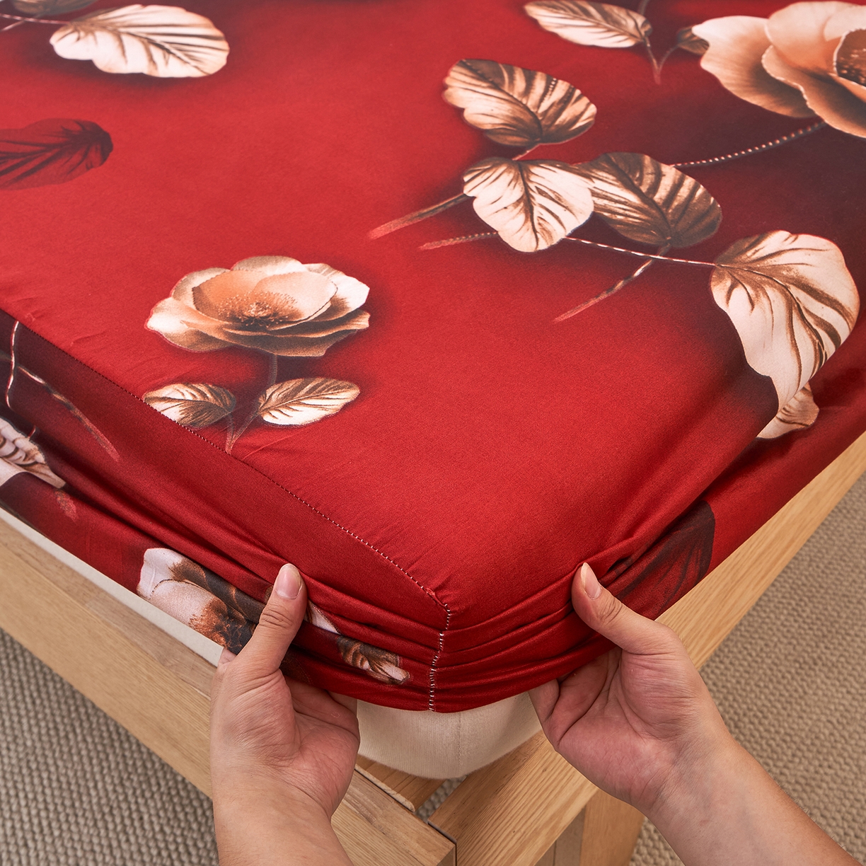 91家纺网 家纺一手货源 找家纺 馨乐家纺 2026新款亲肤舒适印花单床笠 花雅图