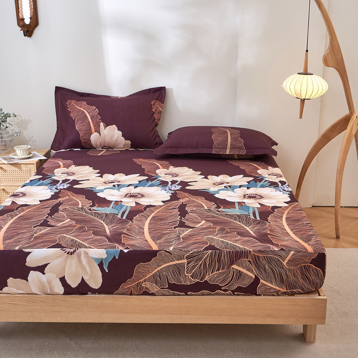 91家纺网 家纺一手货源 找家纺 馨乐家纺 2026新款亲肤舒适印花单床笠 芳草天涯