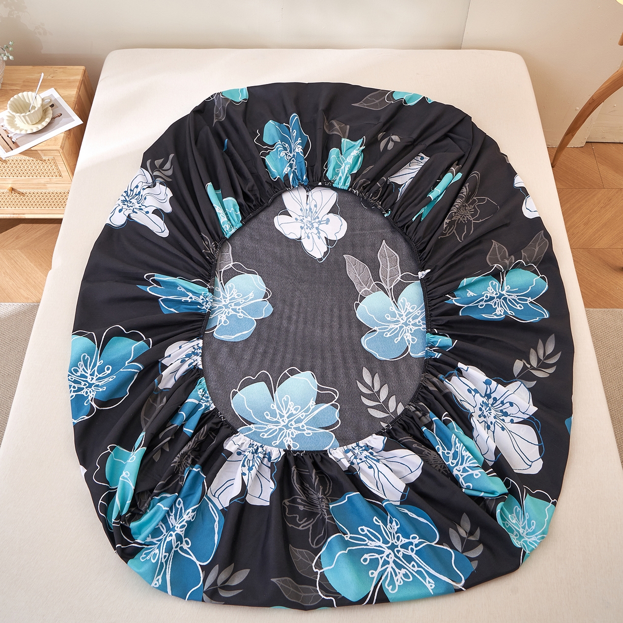 91家纺网 家纺一手货源 找家纺 馨乐家纺 2026新款亲肤舒适印花单床笠 芳华