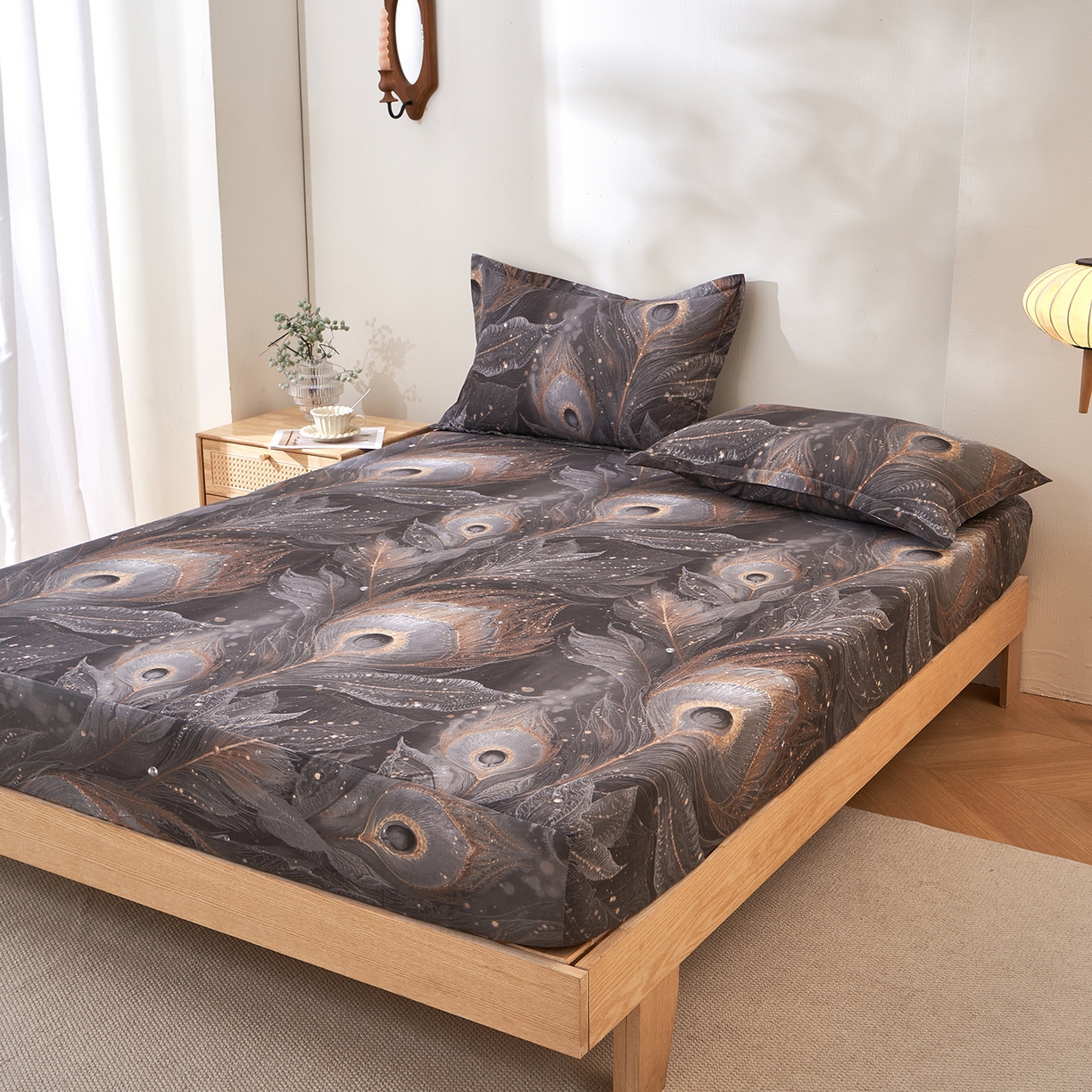 91家纺网 家纺一手货源 找家纺 馨乐家纺 2026新款亲肤舒适印花单床笠 云听若舞