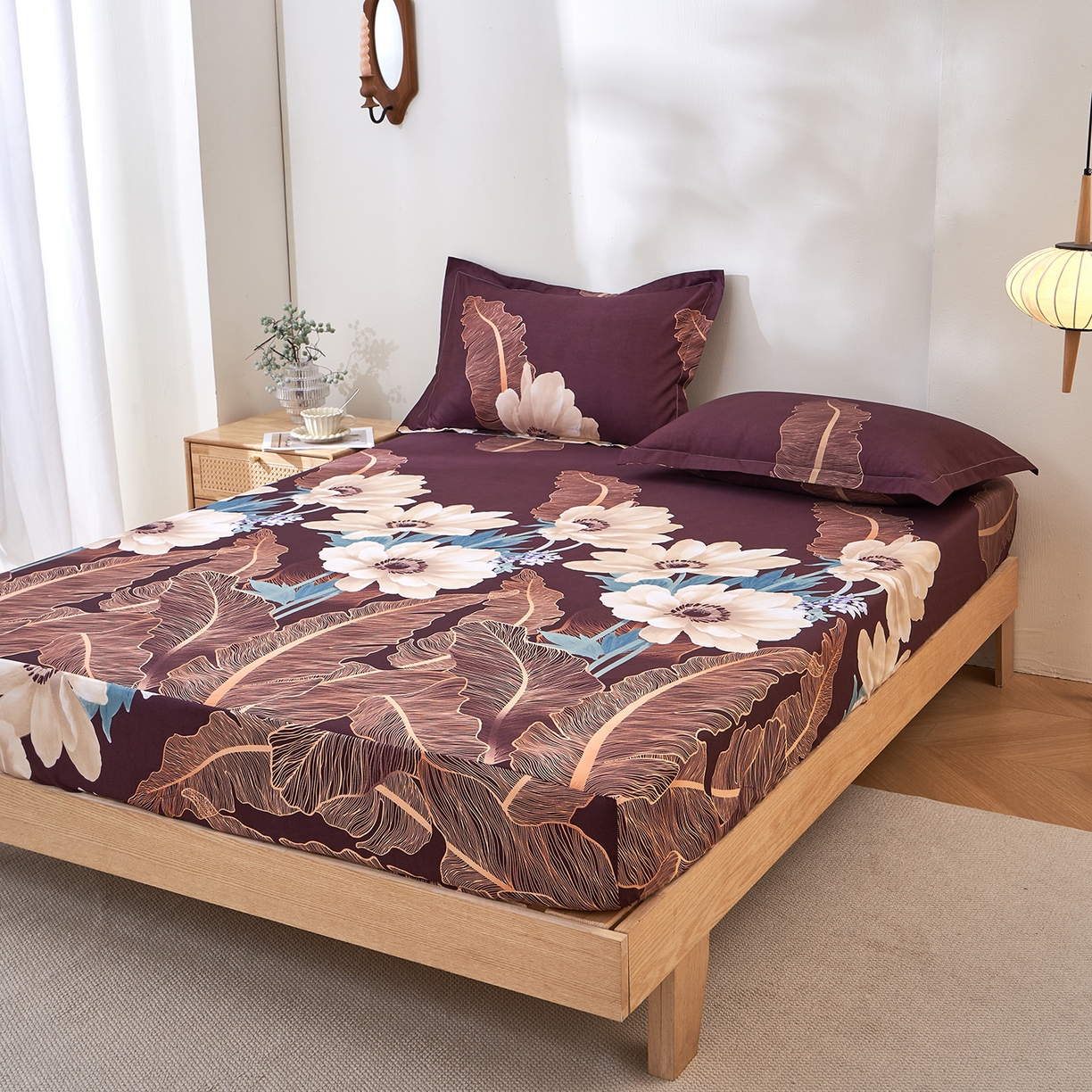 91家纺网 家纺一手货源 找家纺 馨乐家纺 2026新款亲肤舒适印花单床笠 芳草天涯