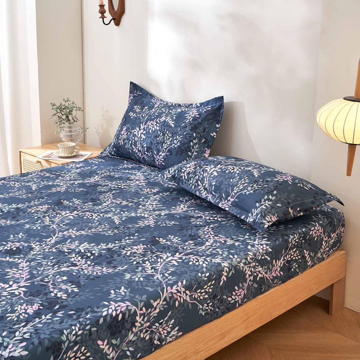 91家纺网 家纺一手货源 找家纺 馨乐家纺 2026新款亲肤舒适印花单床笠 海棠