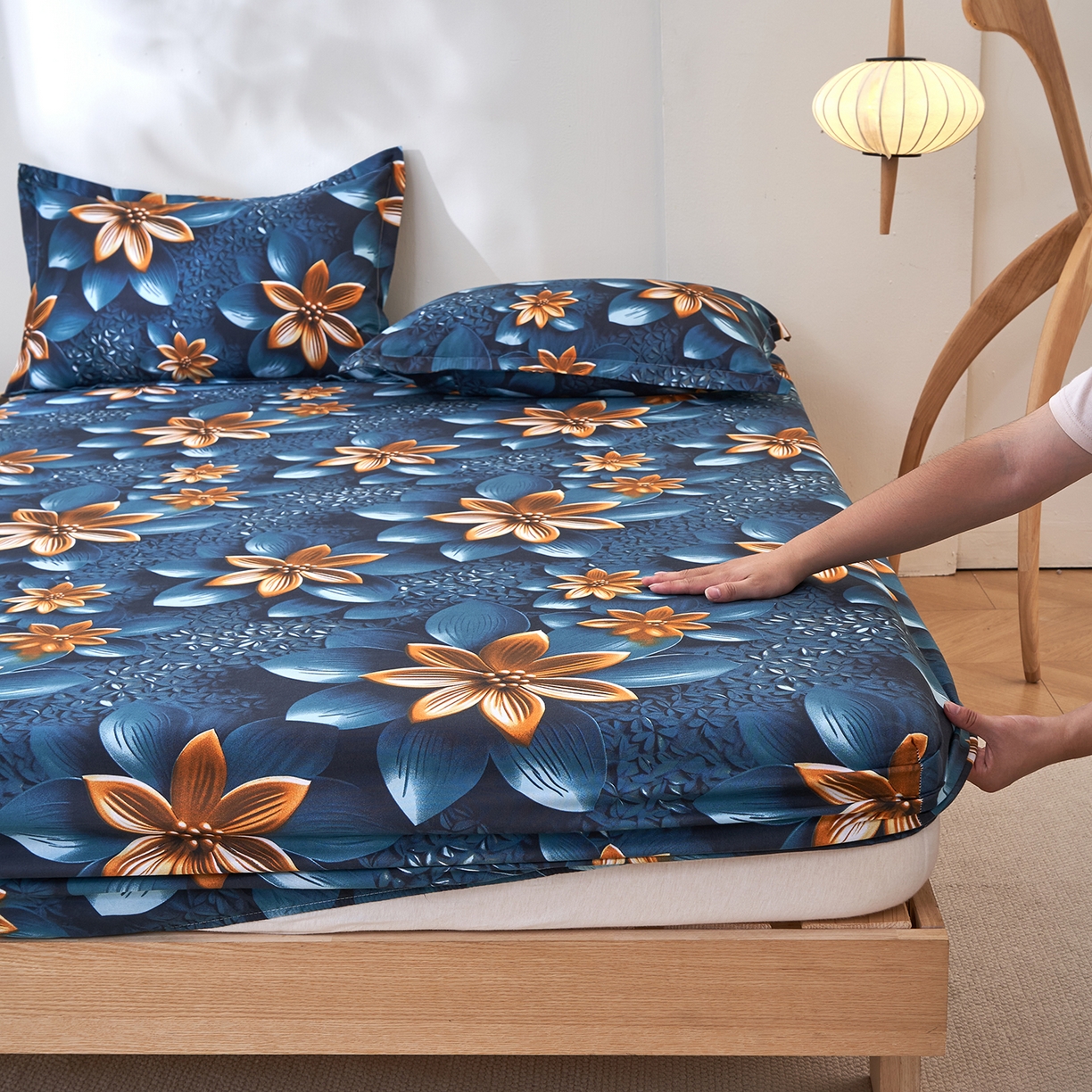 91家纺网 家纺一手货源 找家纺 馨乐家纺 2026新款亲肤舒适印花单床笠 圆梦