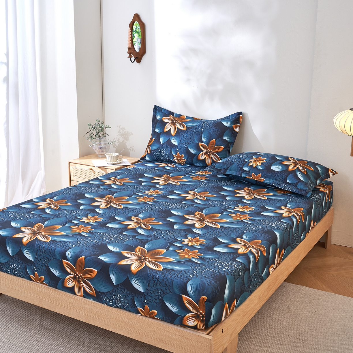 91家纺网 家纺一手货源 找家纺 馨乐家纺 2026新款亲肤舒适印花单床笠 圆梦