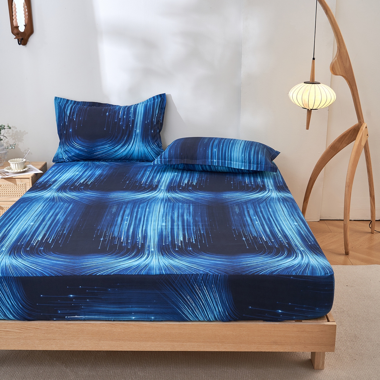 91家纺网 家纺一手货源 找家纺 馨乐家纺 2026新款亲肤舒适印花单床笠 随风