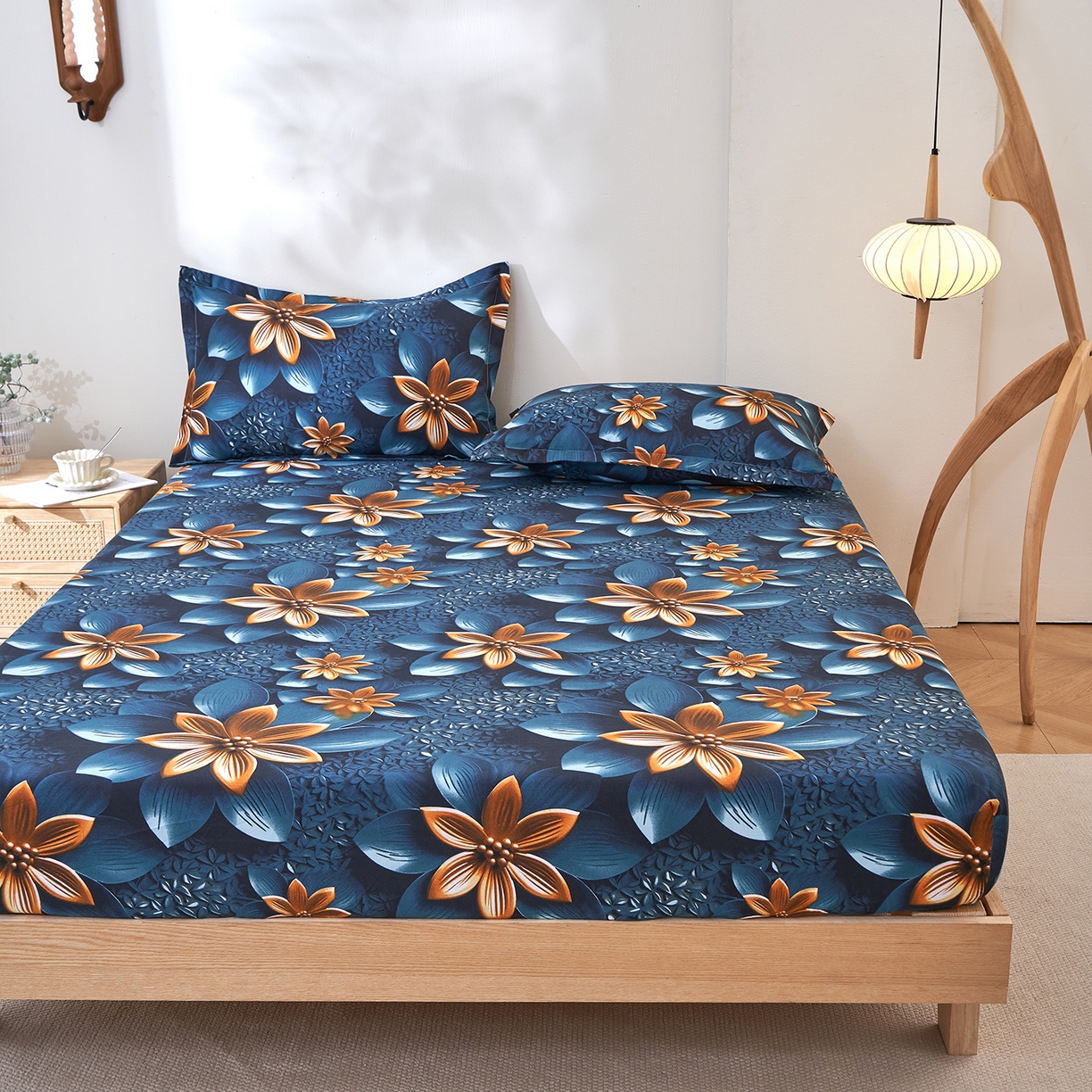 91家纺网 家纺一手货源 找家纺 馨乐家纺 2026新款亲肤舒适印花单床笠 圆梦