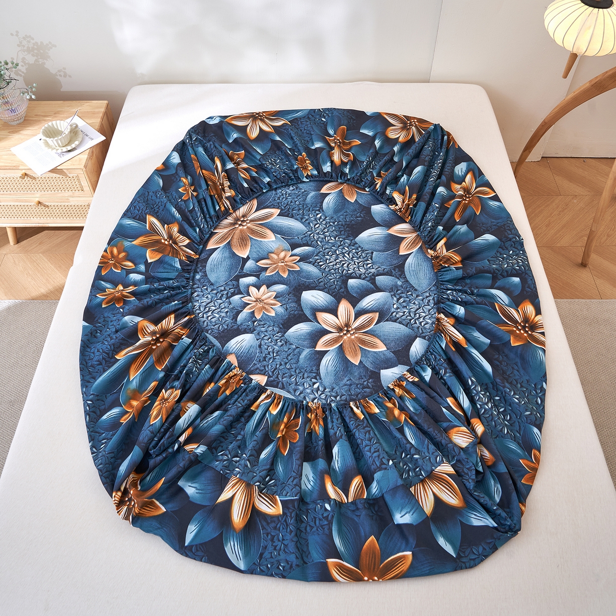 91家纺网 家纺一手货源 找家纺 馨乐家纺 2026新款亲肤舒适印花单床笠 圆梦