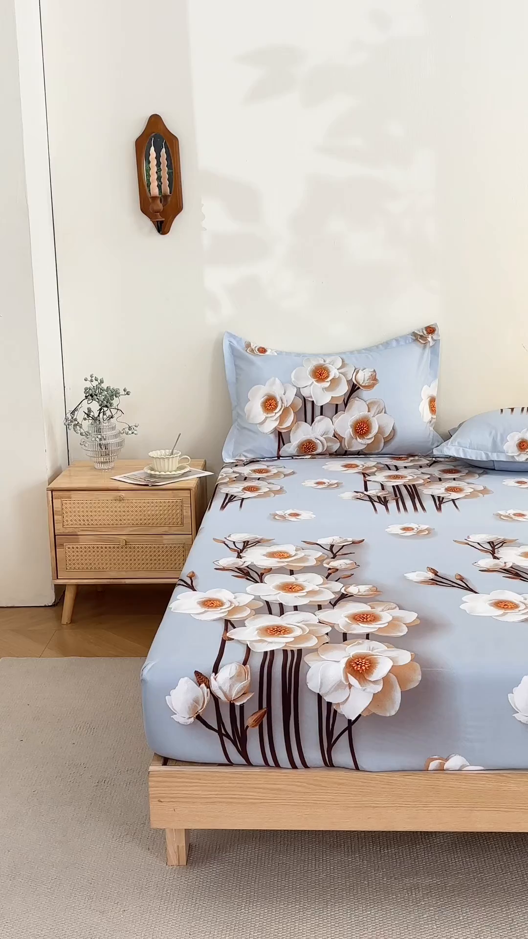 91家纺网 家纺一手货源 找家纺 馨乐家纺 2026新款亲肤舒适印花单床笠 锦绣花香