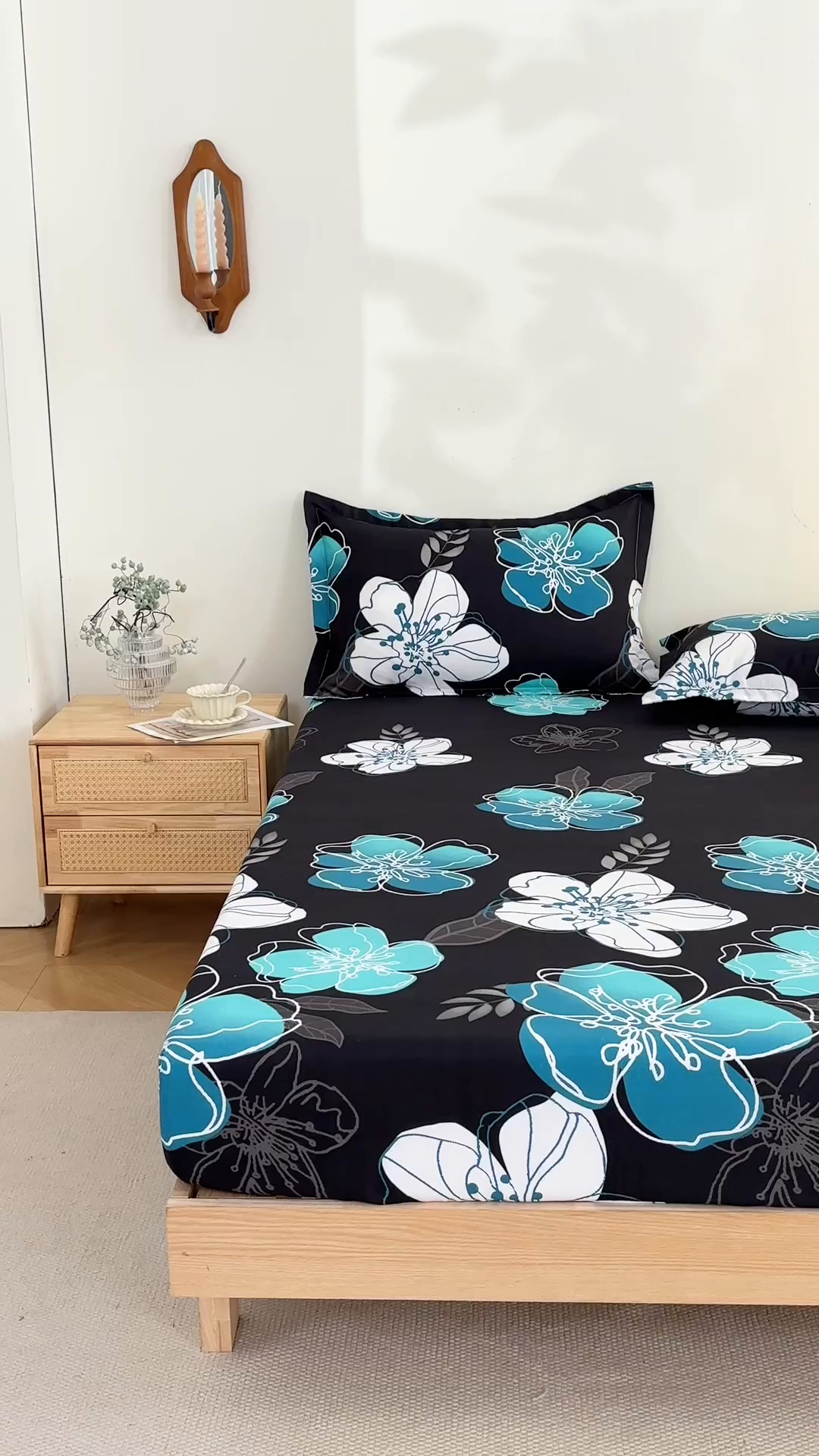 91家纺网 家纺一手货源 找家纺 馨乐家纺 2026新款亲肤舒适印花单床笠 芳华