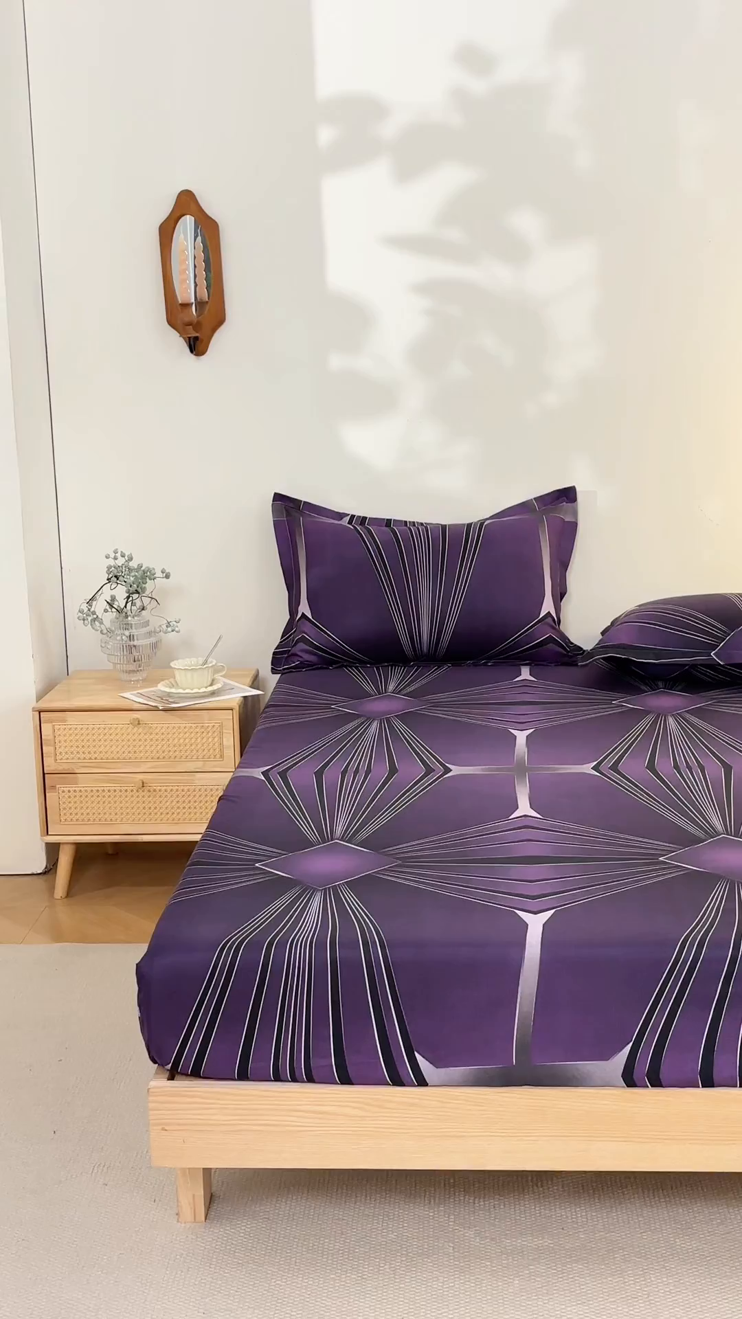 91家纺网 家纺一手货源 找家纺 馨乐家纺 2026新款亲肤舒适印花单床笠 芷妍