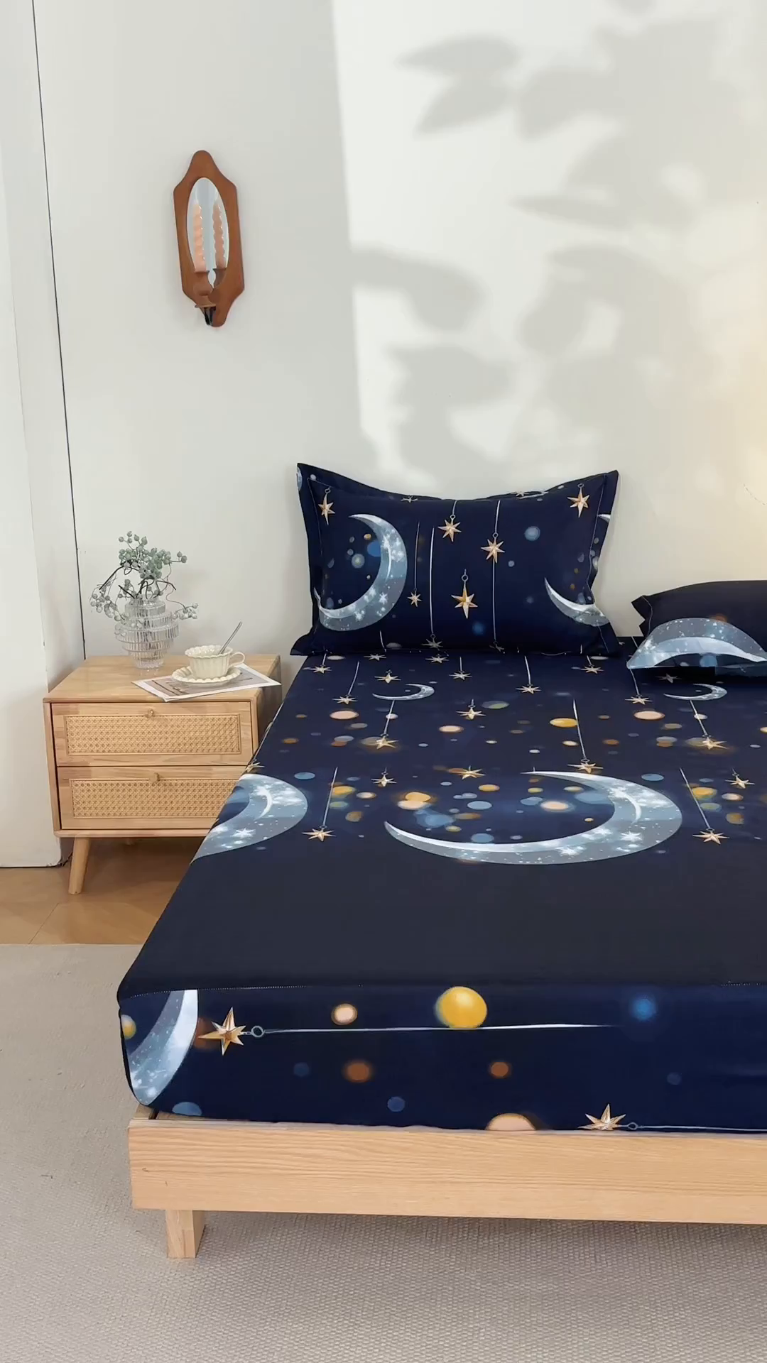 91家纺网 家纺一手货源 找家纺 馨乐家纺 2026新款亲肤舒适印花单床笠 夜曲