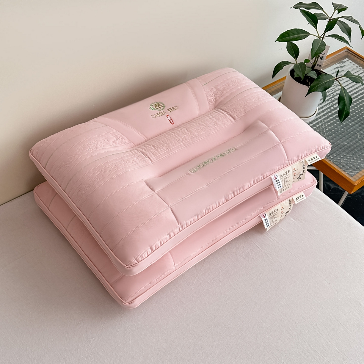 91家纺网 家纺一手货源 找家纺 （总）浩宇家纺 2026新款枕芯枕头颈椎疼痛专用护颈椎枕头牵引拉伸不塌陷助眠家用6313