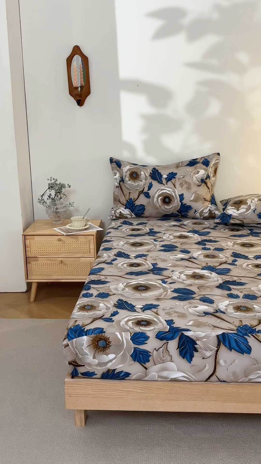 91家纺网 家纺一手货源 找家纺 馨乐家纺 2026新款亲肤舒适印花单床笠 花开时光