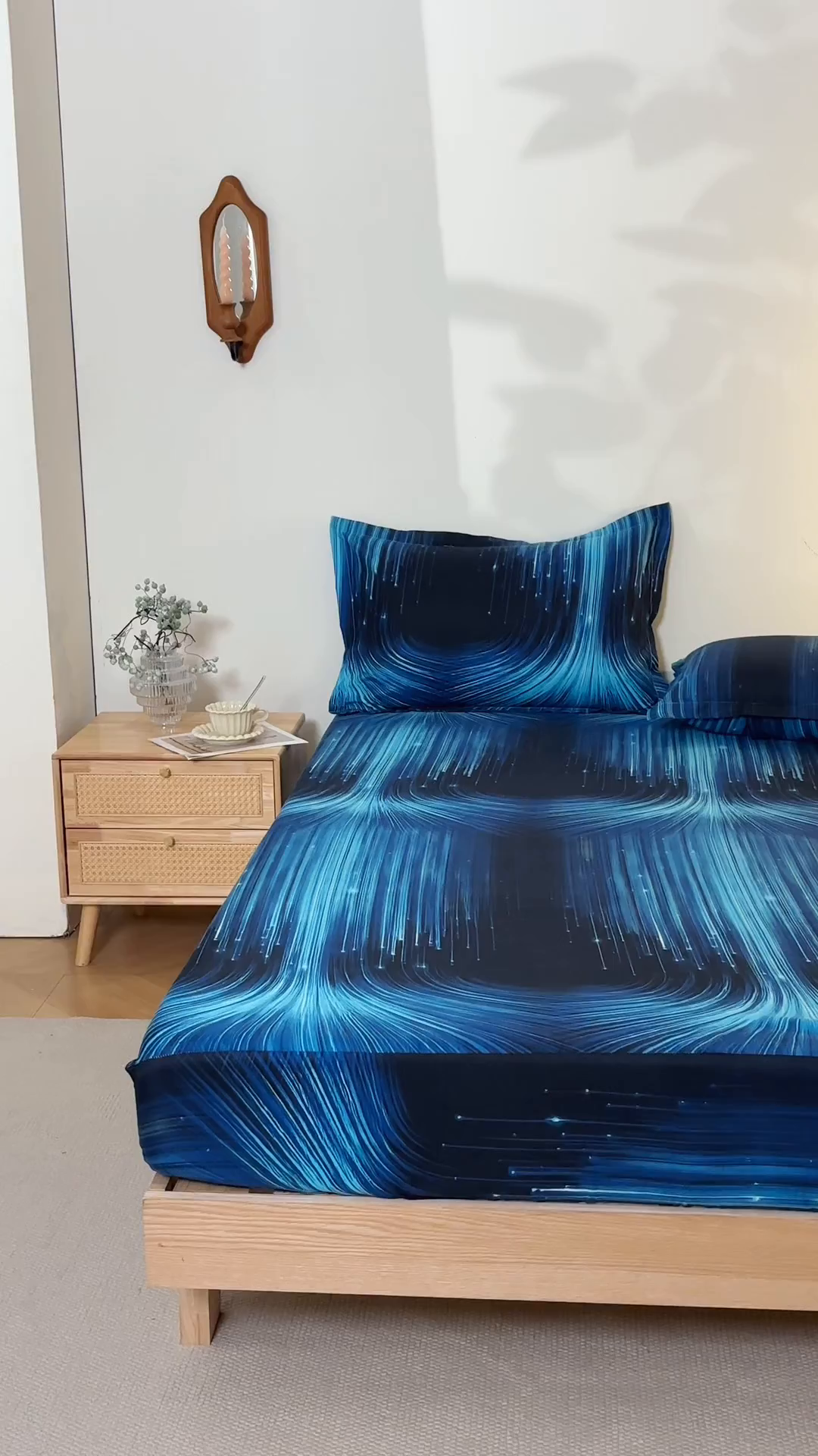 91家纺网 家纺一手货源 找家纺 馨乐家纺 2026新款亲肤舒适印花单床笠 随风